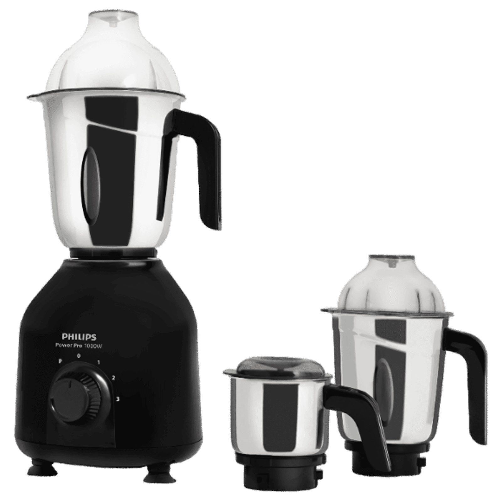 PHILIPS 1000 Watt 3 Jars Mixer Grinder (QuickCool Ventilation Technology, Black)