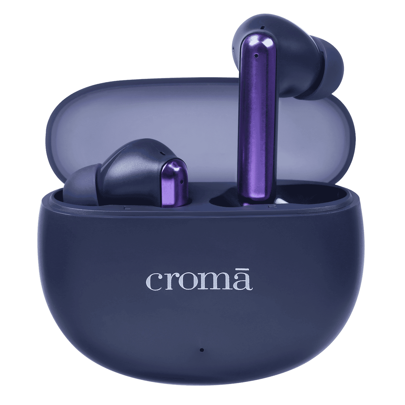 Croma TWS Earbuds with Environmental Noise Cancellation (IPX4 Water Resistant, Quad Mic, Blue)