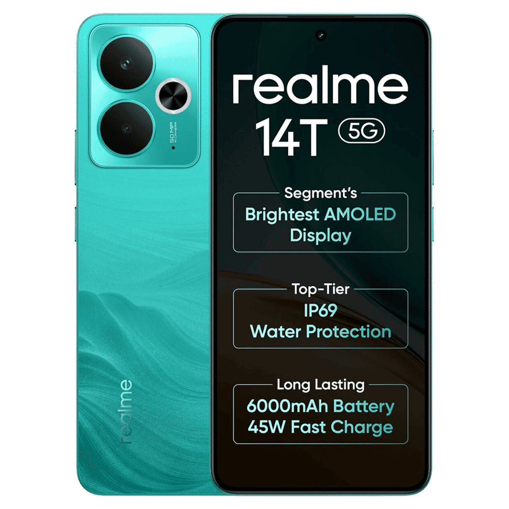 realme 14T 5G (8GB RAM, 256GB, Surf Green)