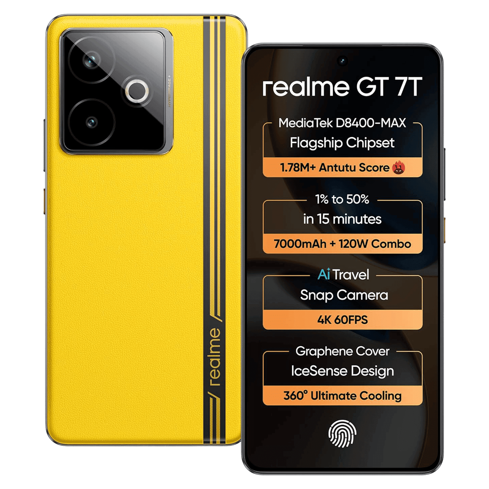 realme GT 7T 5G (8GB RAM, 256GB, Racing Yellow)