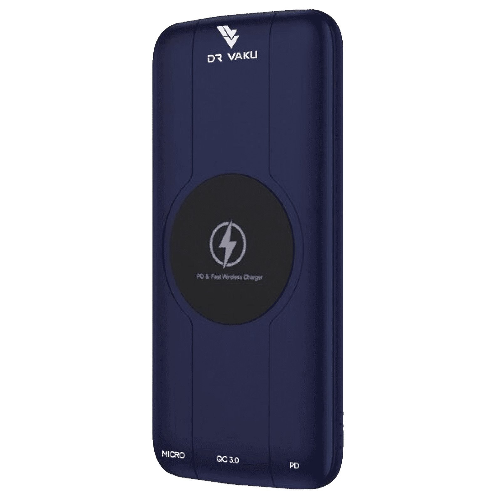 Vaku Rapid OS 10000 mAh 15W Fast Charging Power Bank (1 Micro USB Type B, 1 Type C & 2 Type A Ports, Wireless Charging, Blue)