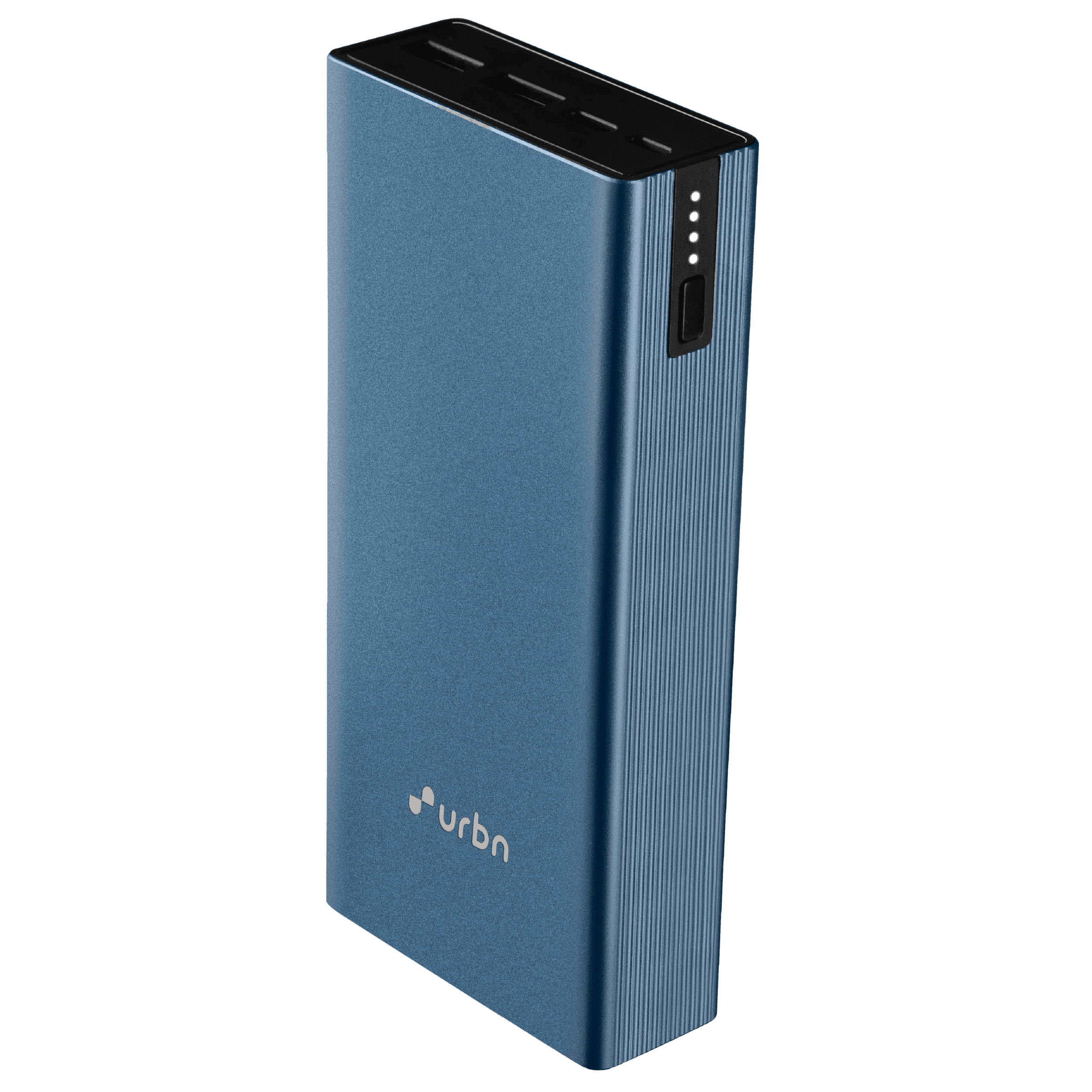 urbn 20000 mAh 12W Fast Charging Power Bank (1 Micro USB Type B, 1 Type C & 2 Type A Ports, Ultra Slim Metal Body, LED Charging Indicator, Blue)