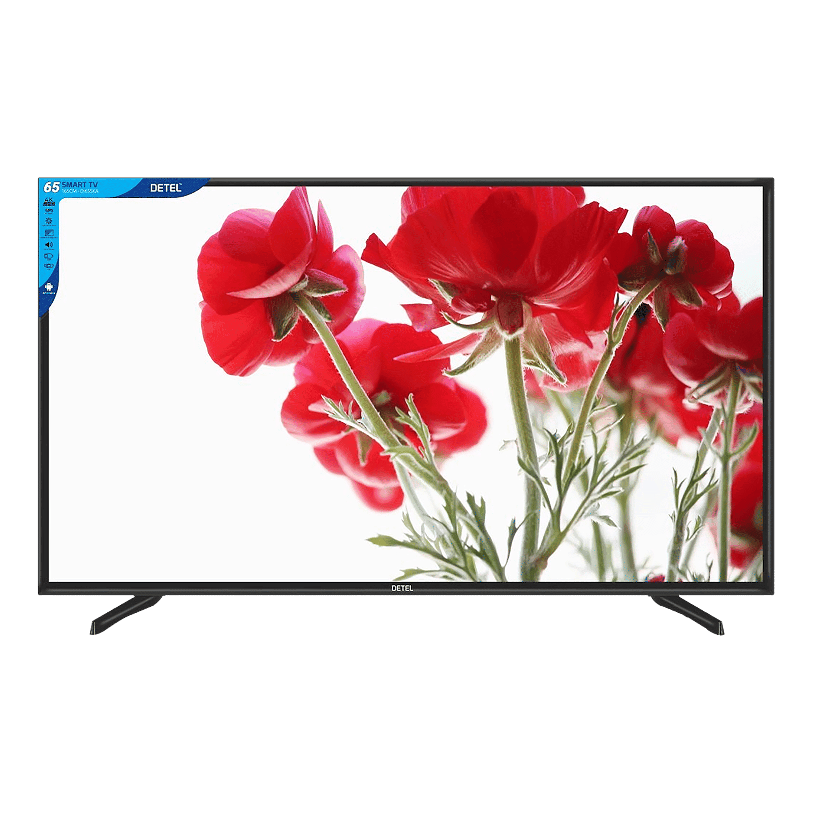 DETEL 165.1 cm (65 inch) 4K Ultra HD LED Android TV with Dual Speakers