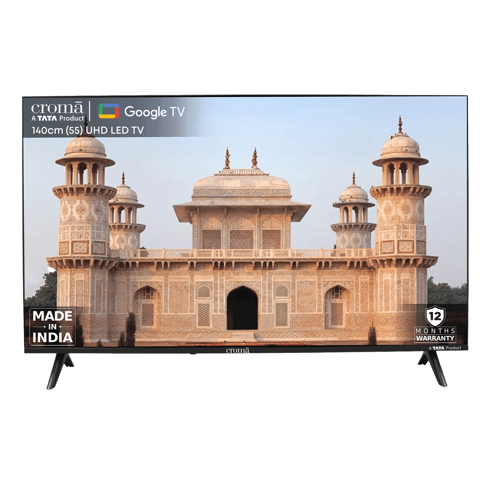 Croma 139.7 cm (55 inch) 4K Ultra HD LED Google TV with Google Voice Assistant