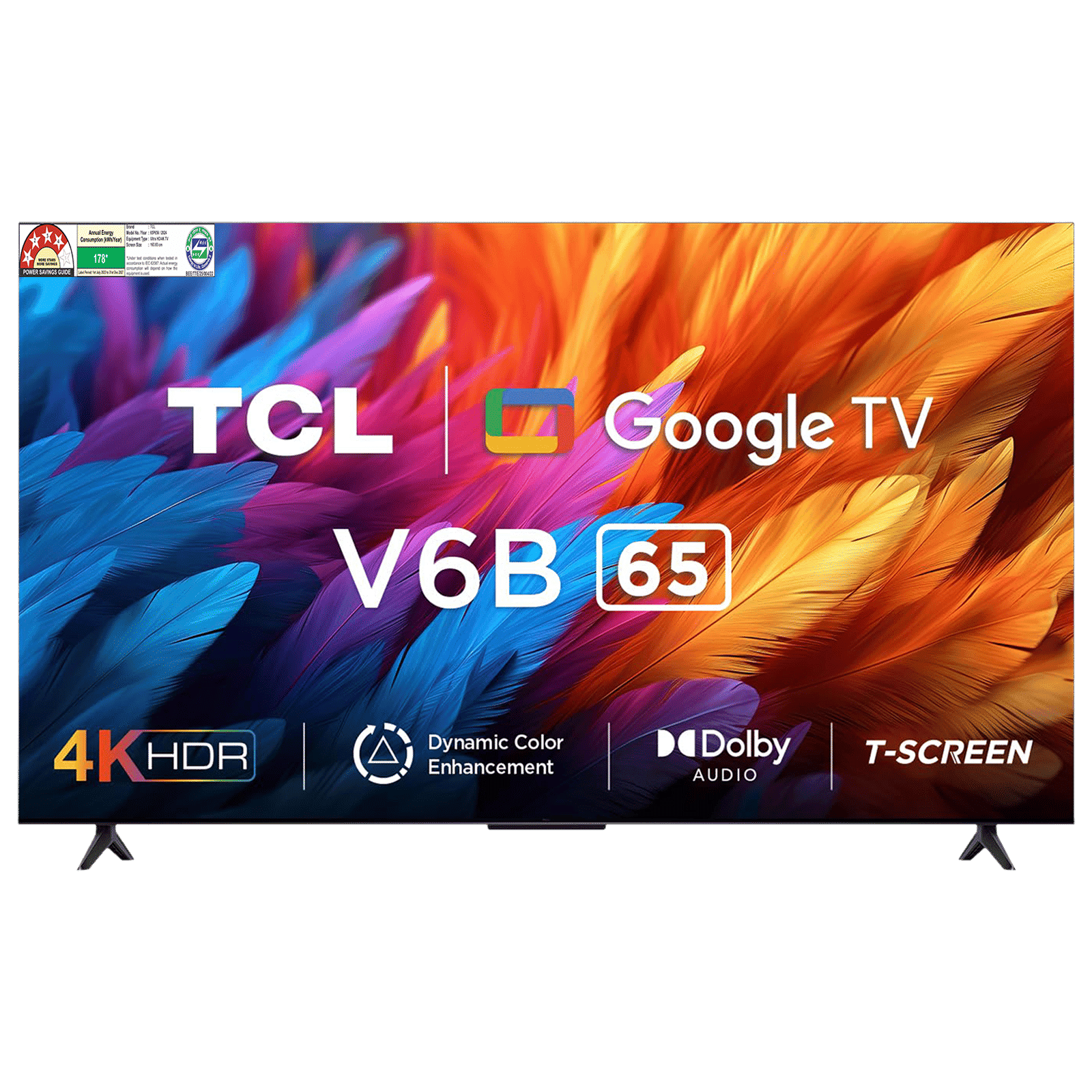 TCL V6B 165.1 cm (65 inch) 4K Ultra HD LED Google TV with Dynamic Colour Enhancement