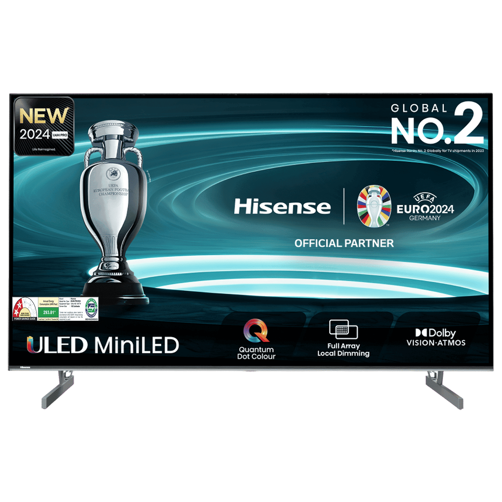 Hisense U6N Pro 165.1 cm (65 inch) 4K Ultra HD Mini LED Smart VIDAA TV with Dolby Vision & Dolby Atmos (2024 model)