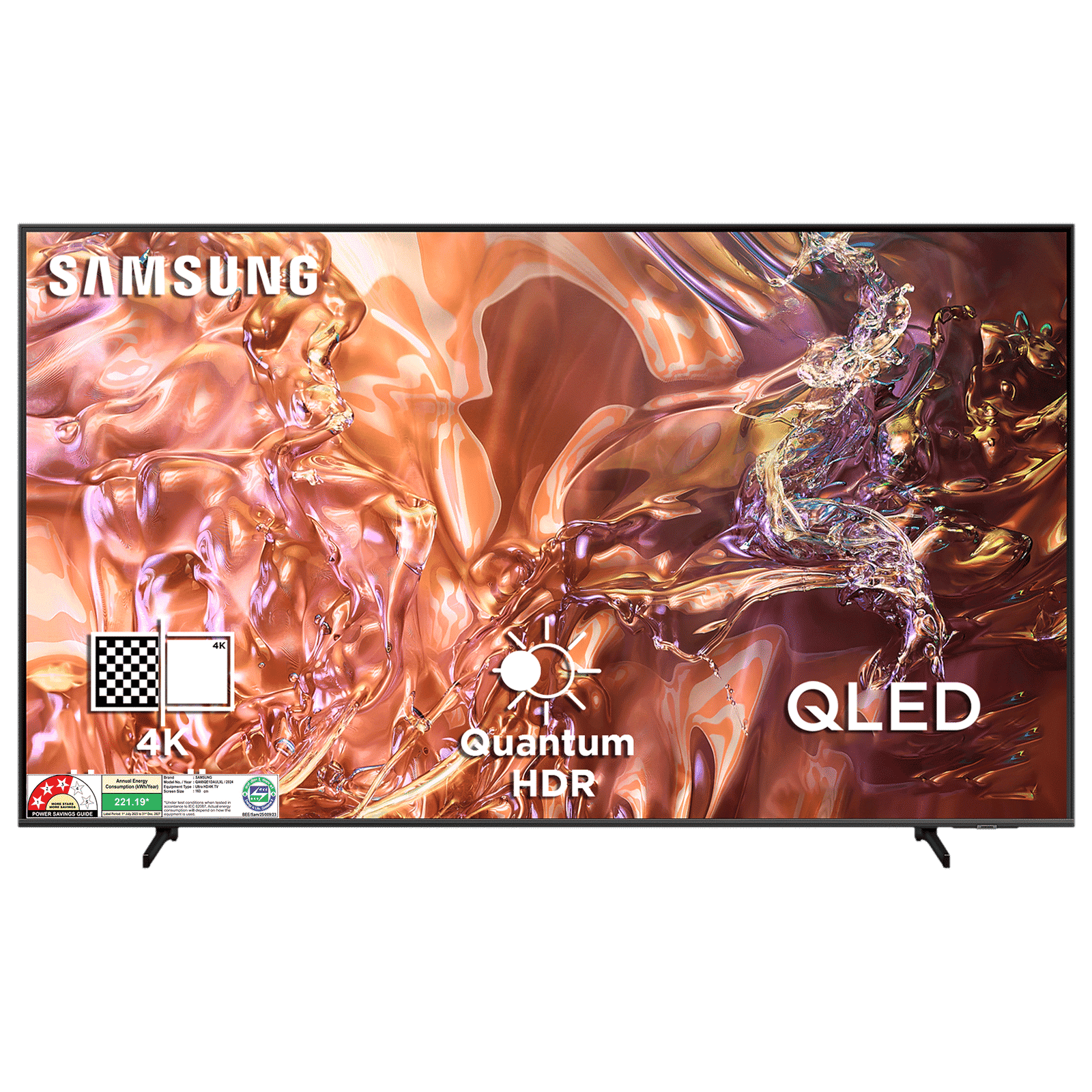 SAMSUNG QE1D 165.1 cm (65 inch) QLED 4K Ultra HD Smart Tizen TV with 4K Upscaling (2024 model)