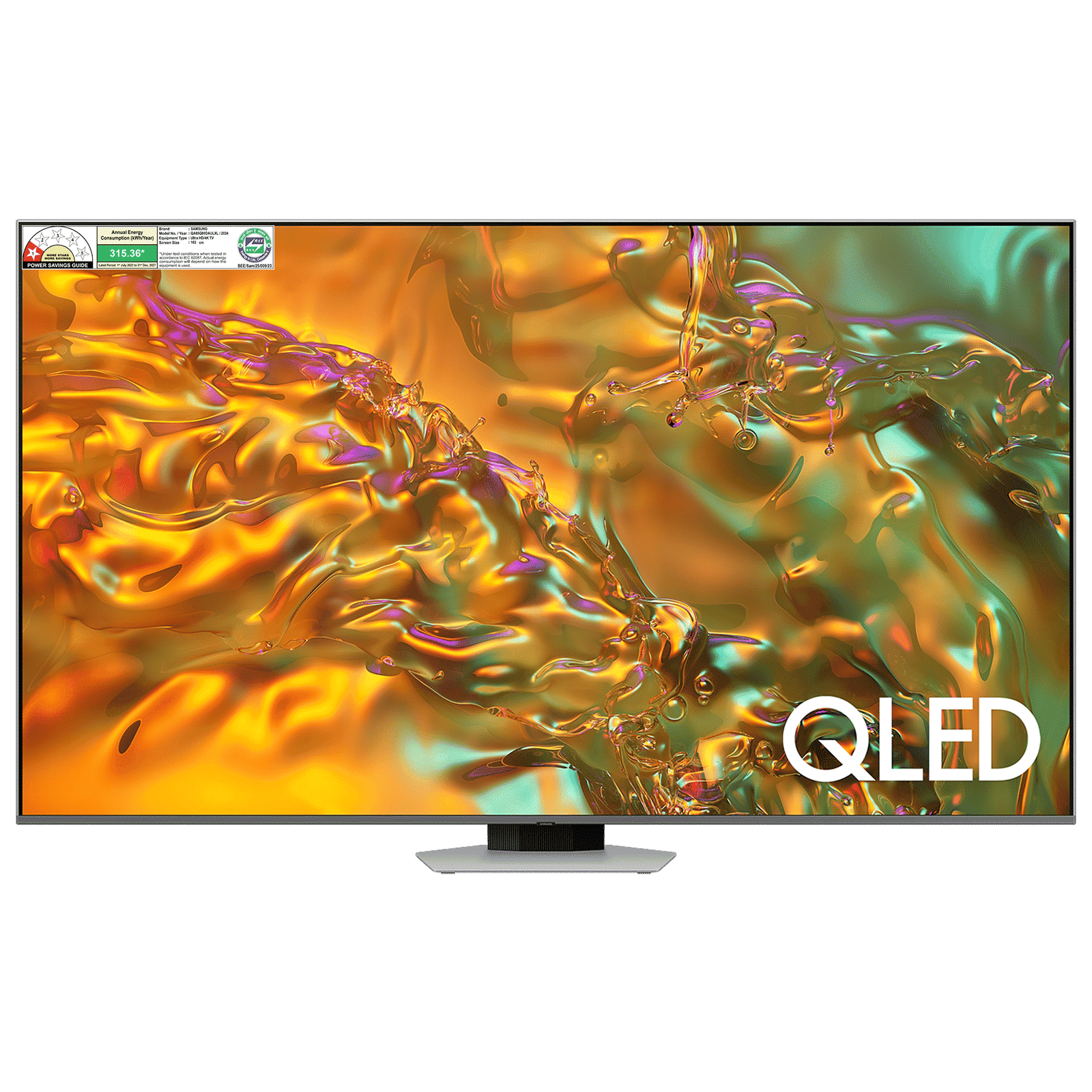 SAMSUNG Q80D 165.1 cm (65 inch) QLED 4K Ultra HD Smart Tizen TV with AI Energy Mode (2024 model)