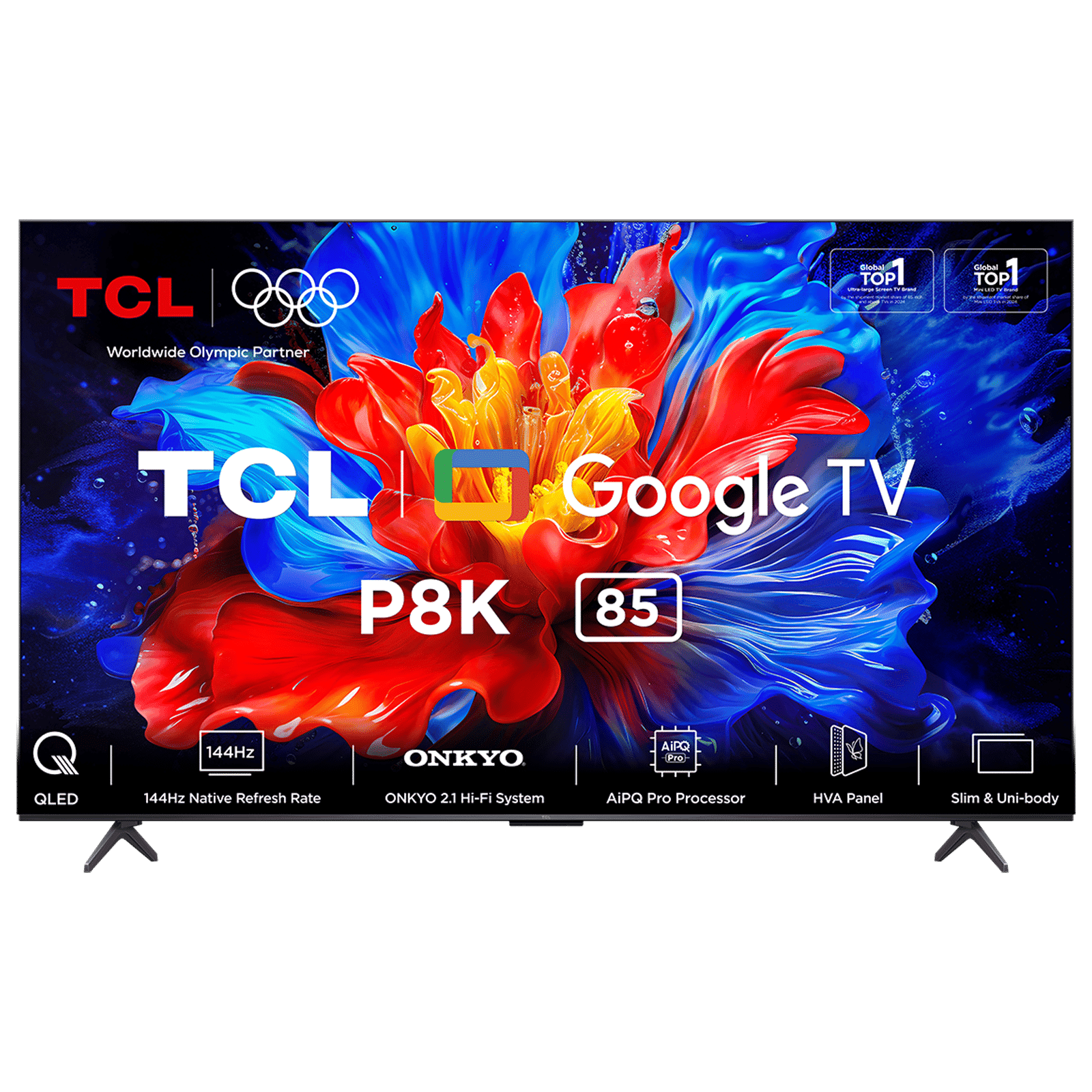 TCL P8K 215.9 cm (85 inch) QLED 4K Ultra HD Smart Google TV with Google Voice Assistant (2025 model)