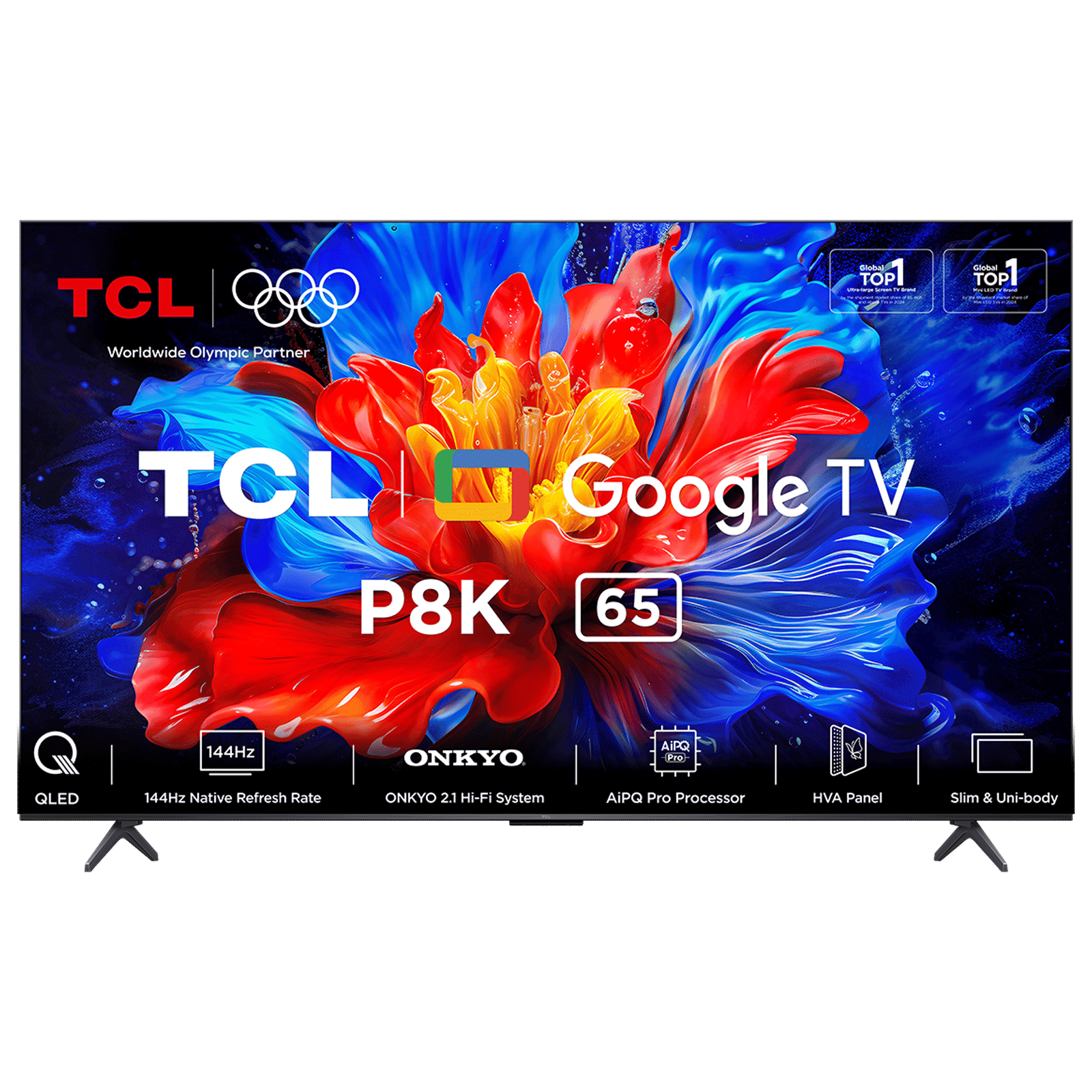 TCL P8K 165.1 cm (65 inch) QLED 4K Ultra HD Smart Google TV with Google Voice Assistant (2025 model)