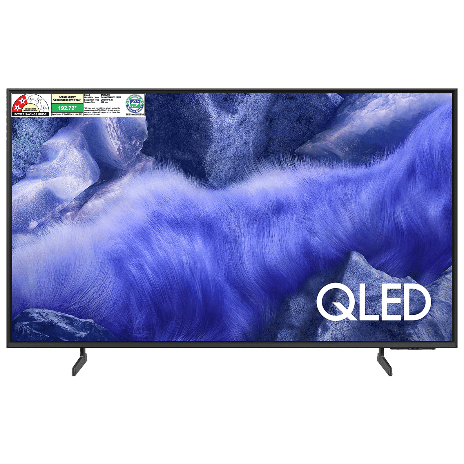 SAMSUNG QEF1 139.7 cm (55 inch) 4K Ultra HD QLED Smart Tizen TV with Google Assistant (2025 model)