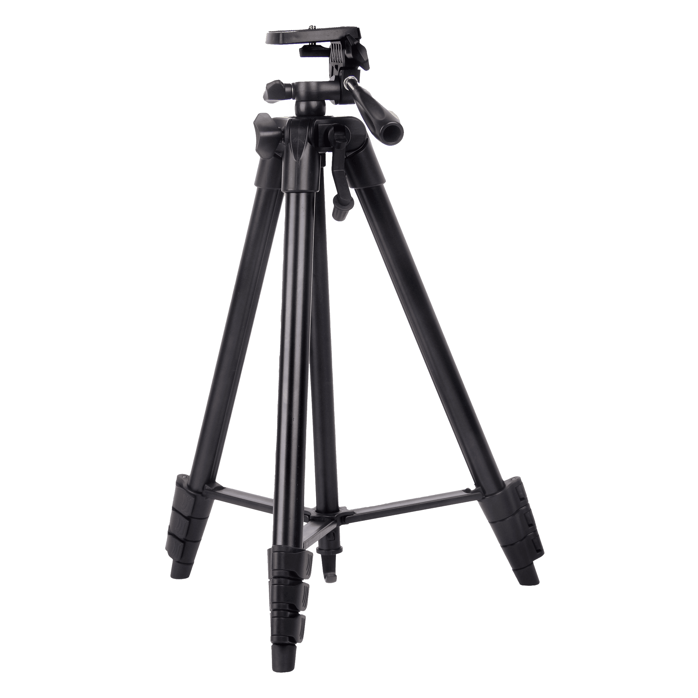 Croma 134cm Adjustable Tripod for Mobile and Camera (Axis Lock, Black)