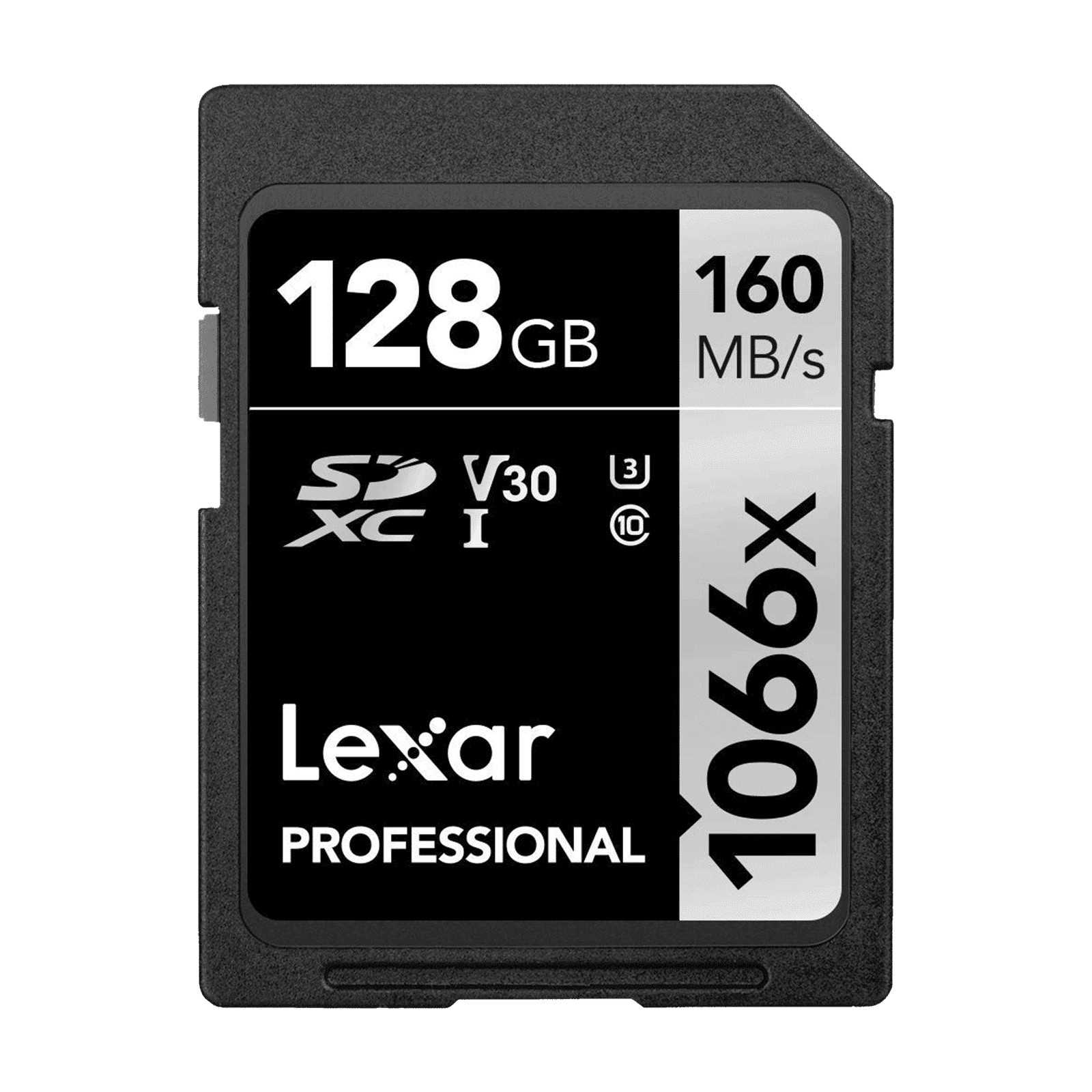 Lexar Professional 1066x SILVER Series SDXC 128GB Class 10, Class 3, Class 30 160MB/s Memory Card