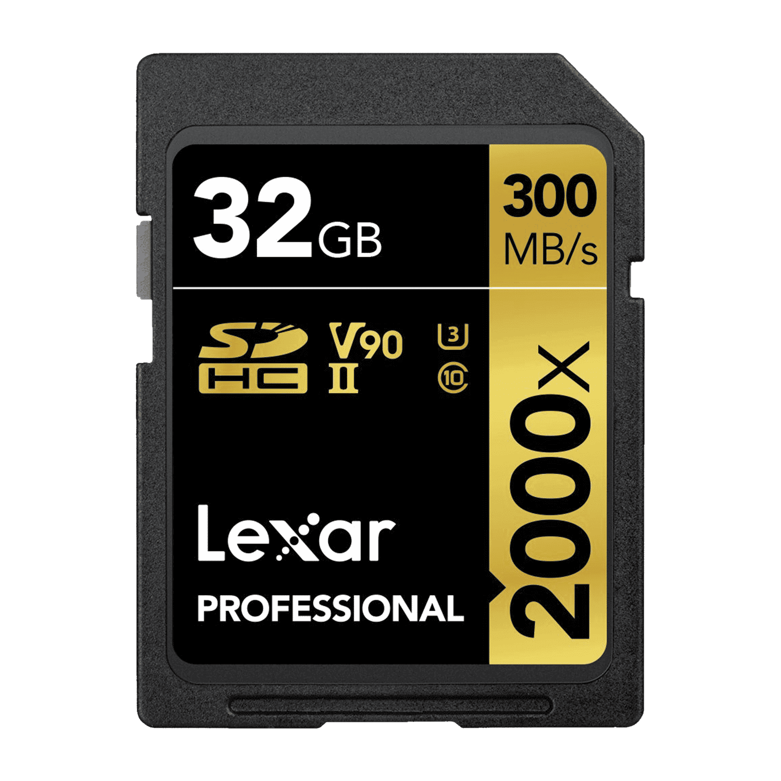 Lexar Professional 1800x GOLD Series SDHC 32GB Class 10 300MB/s Memory Card