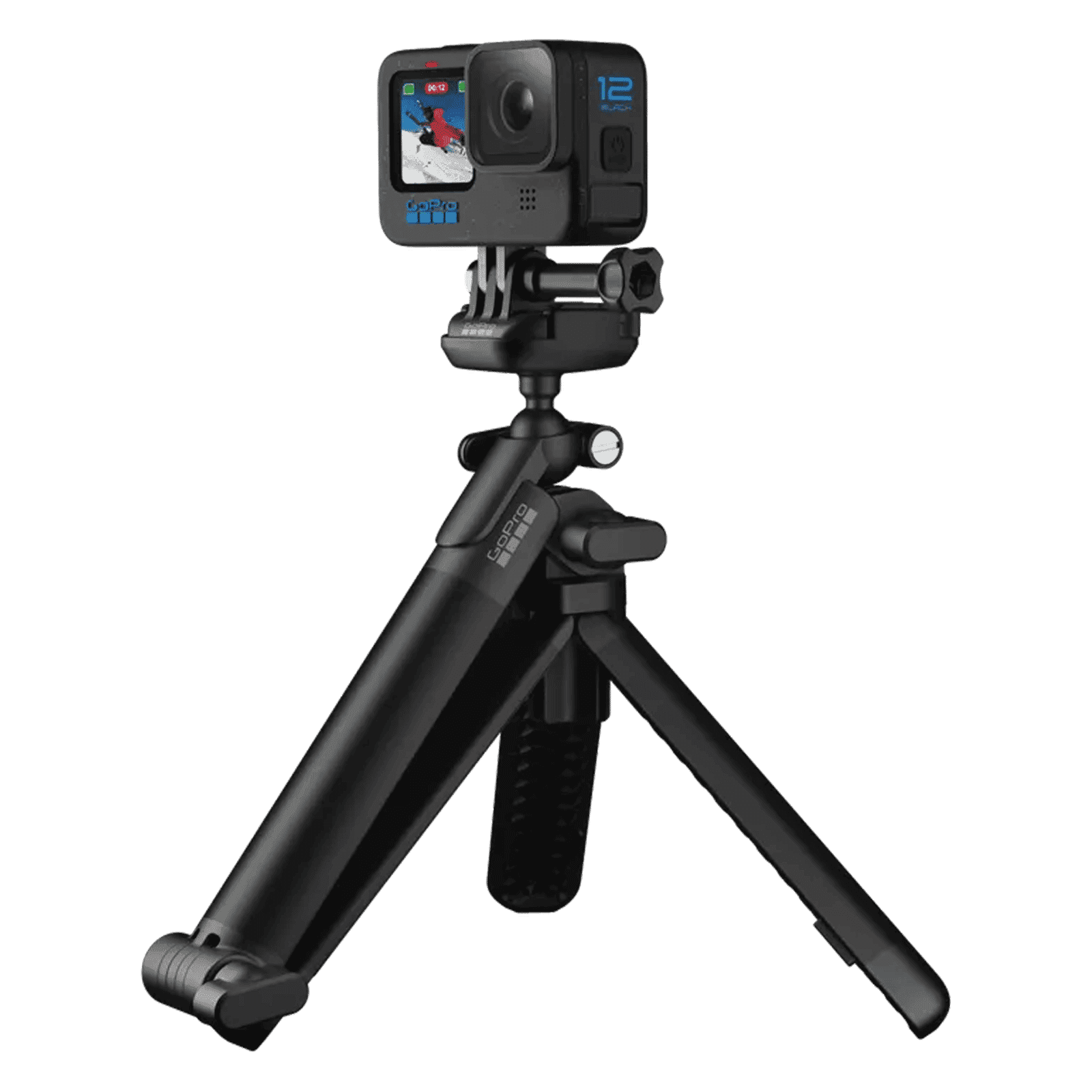 GoPro 3-Way 2.0 49.53cm Adjustable Tripod for Action Camera (360 Degree Rotatable, Black)