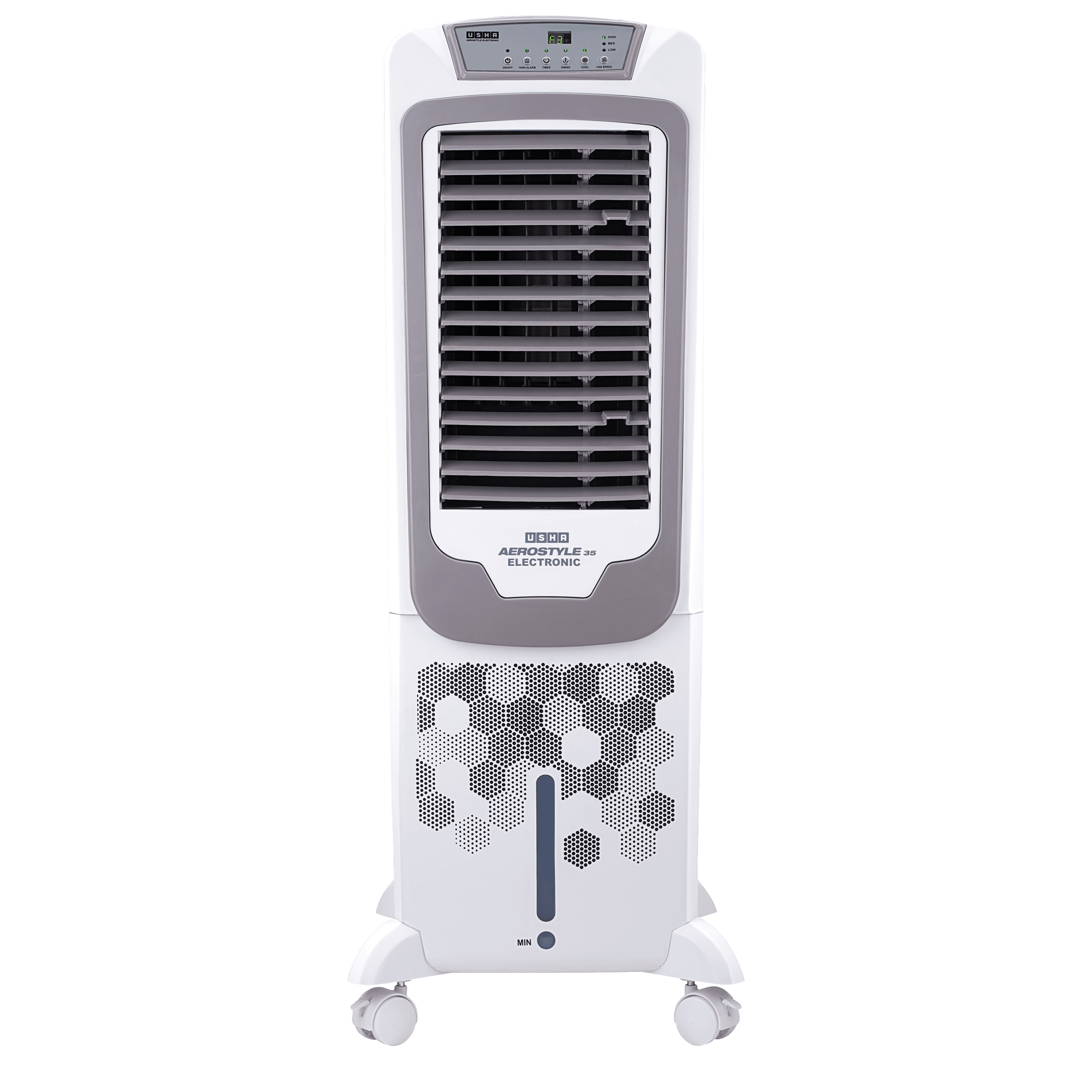 USHA Aerostyle 35 Litres Tower Air Cooler (Anti-Bacterial Tank, 4664135AST1E93N, White)