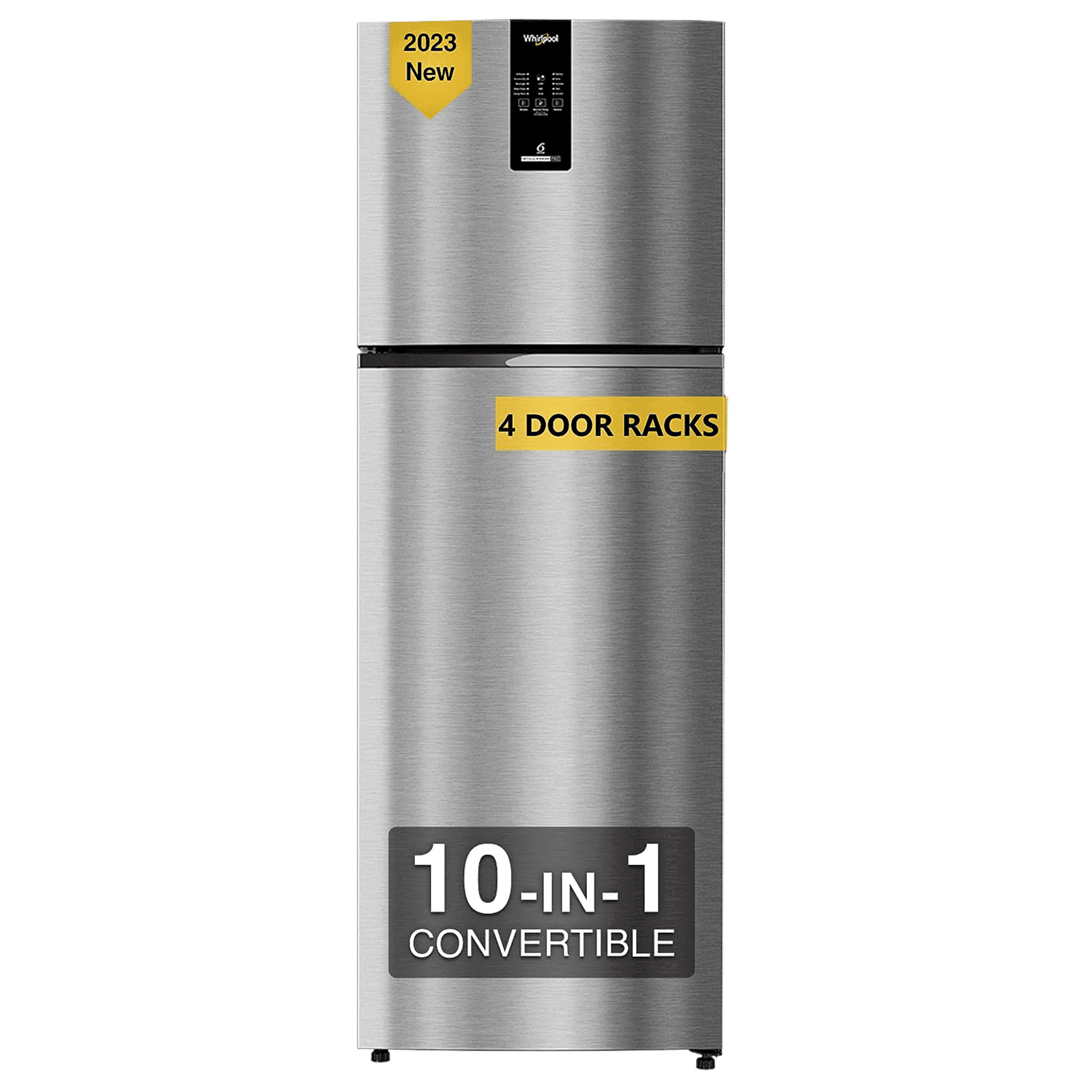 Whirlpool Intellifresh Pro 259 Litres 2 Star Frost Free Double Door Convertible Refrigerator with 6th Sense Technology (Grey)
