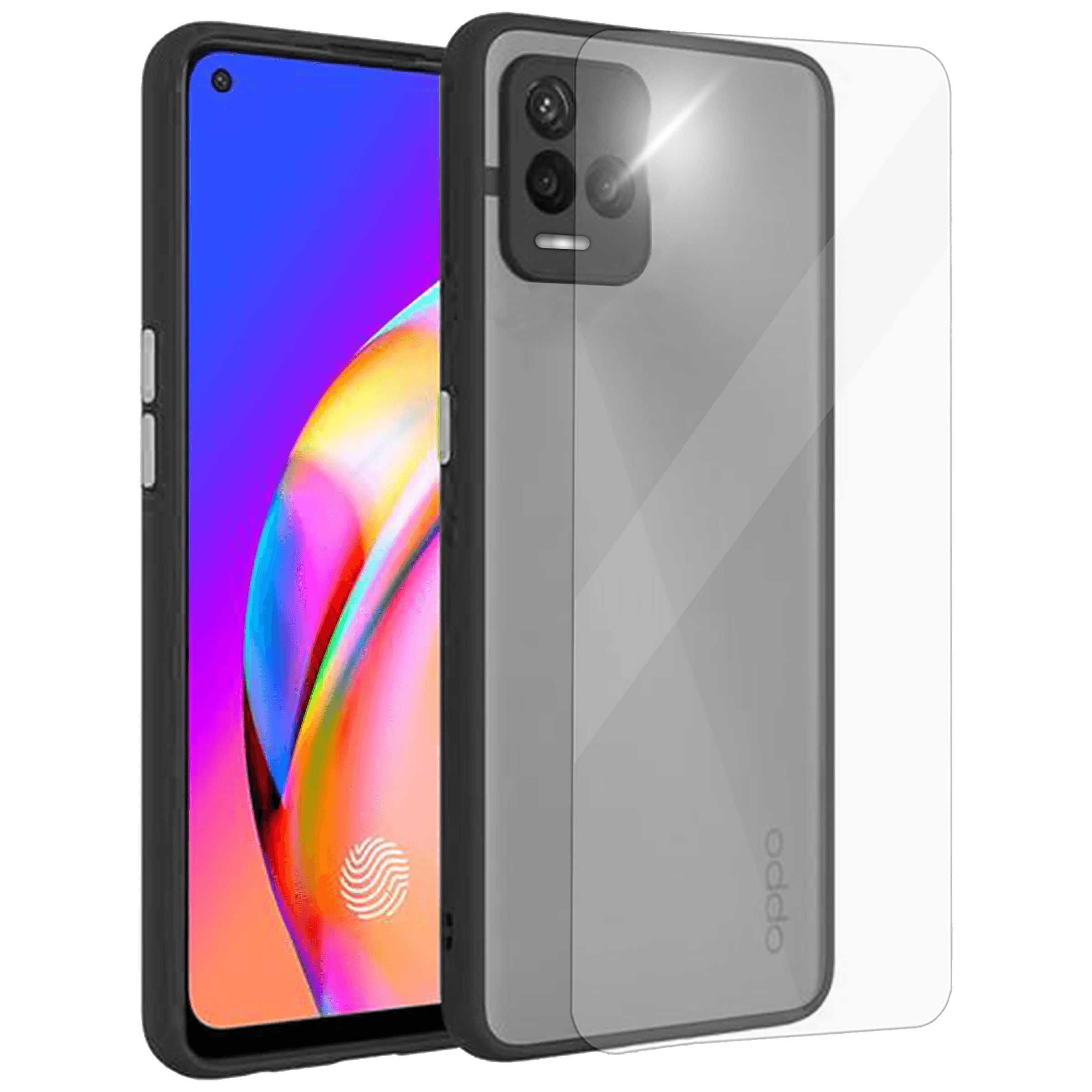 ARROW Camera Duplex Screen Protector & Polycarbonate Back Cover Combo for vivo Y21 (Anti Scratch Design, Black)