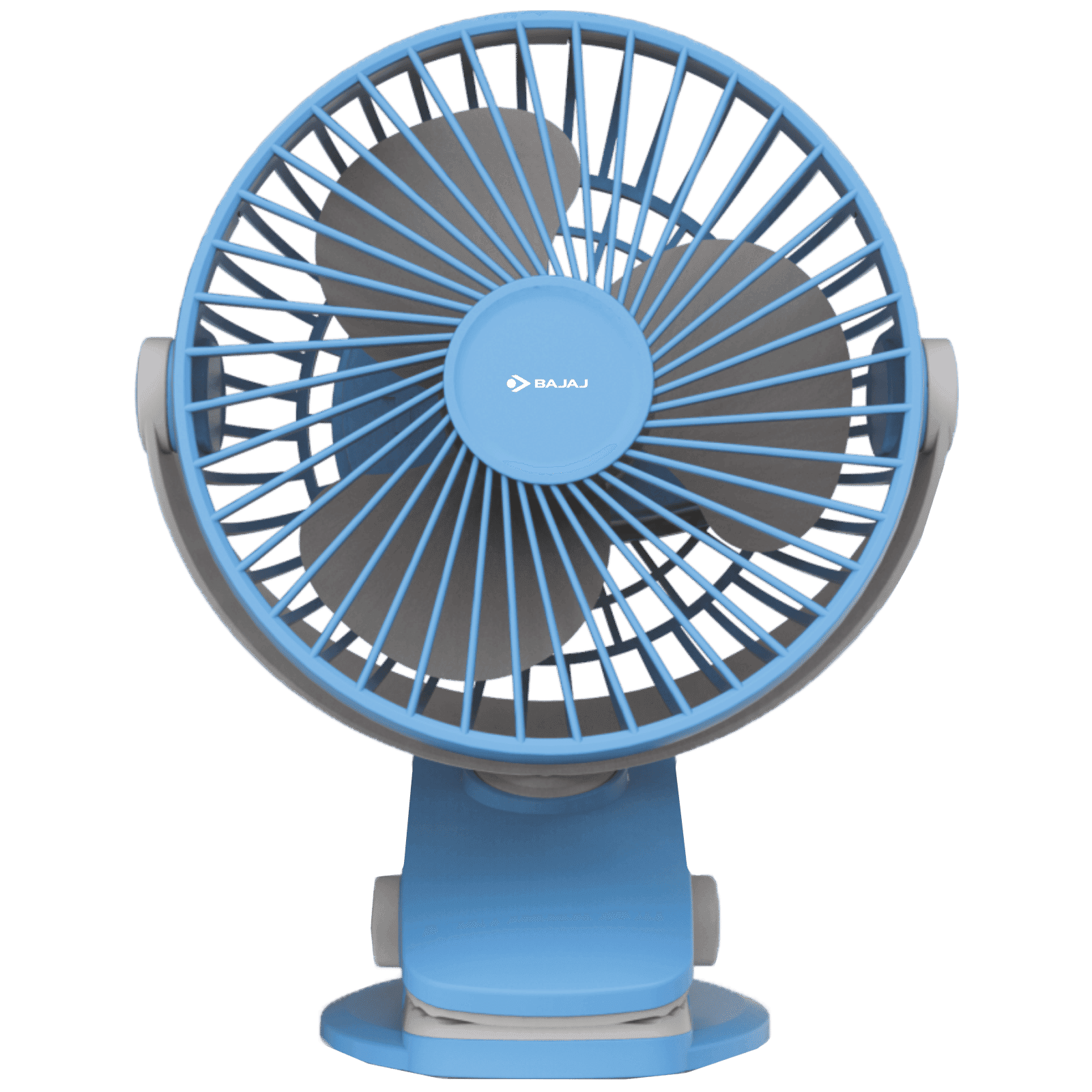 BAJAJ Pygmy Mini 110mm 3 Blade Rechargeable Personal Fan with 1800 mAh Battery (Silent Operation, Cerulean Blue)