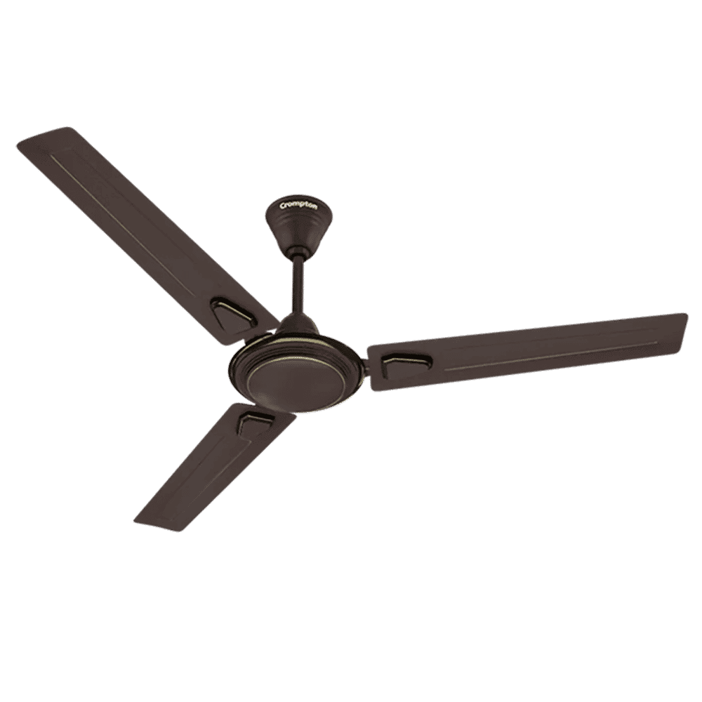 Crompton Surebreeze Super Briz Deco 1 Star 1200mm 3 Blade Copper Motor Ceiling Fan (Rust Proof, Smoked Brown)