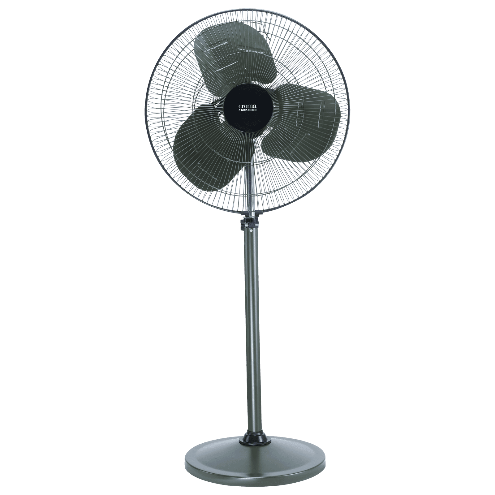 Croma AF3705 500mm 3 Blade Silent Operation Pedestal Fan (Adjustable Setting, Military Green)