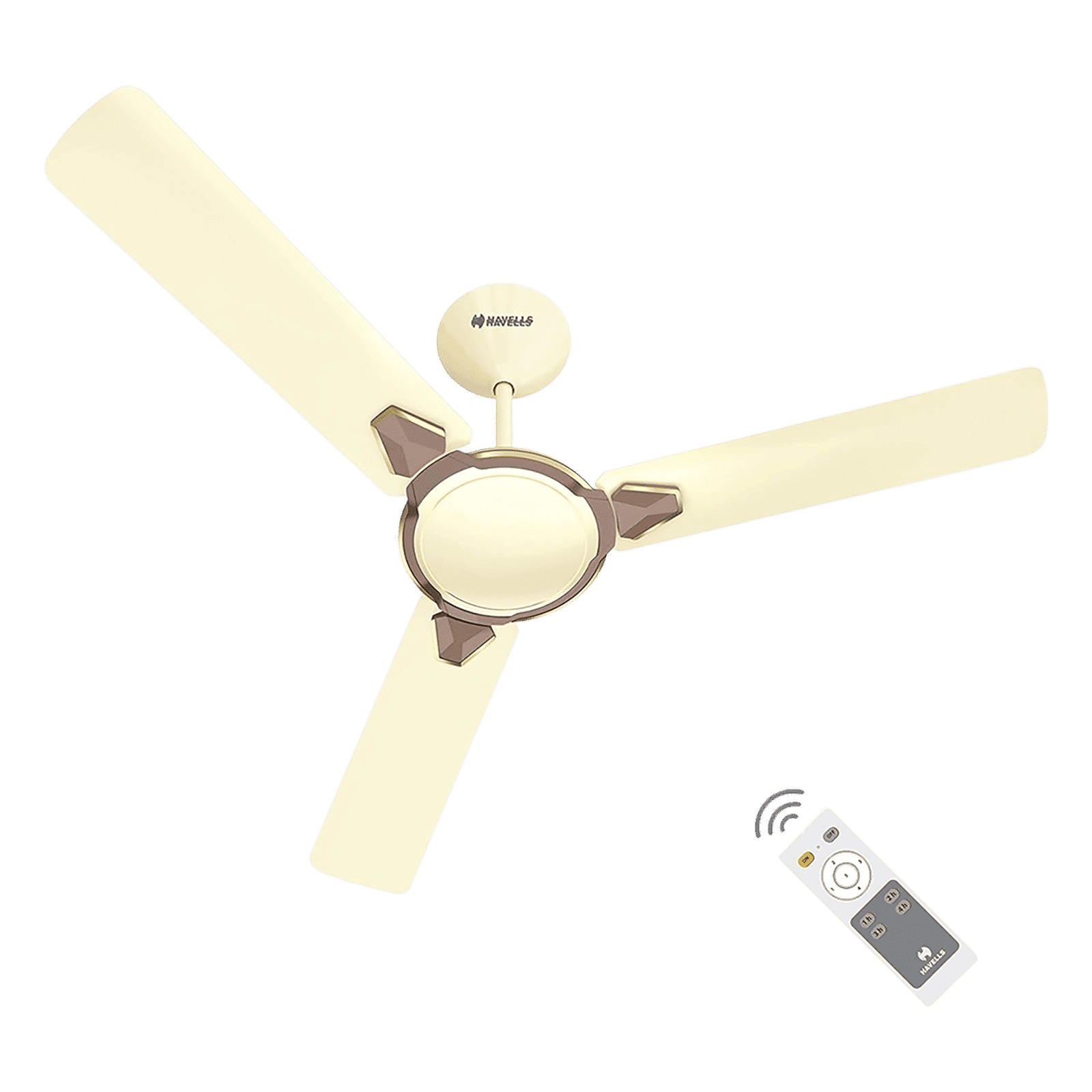 HAVELLS Equs 5 Star 1200mm 3 Blade BLDC Motor Ceiling Fan with Remote (Inverter Technology, Bianco Bronze)
