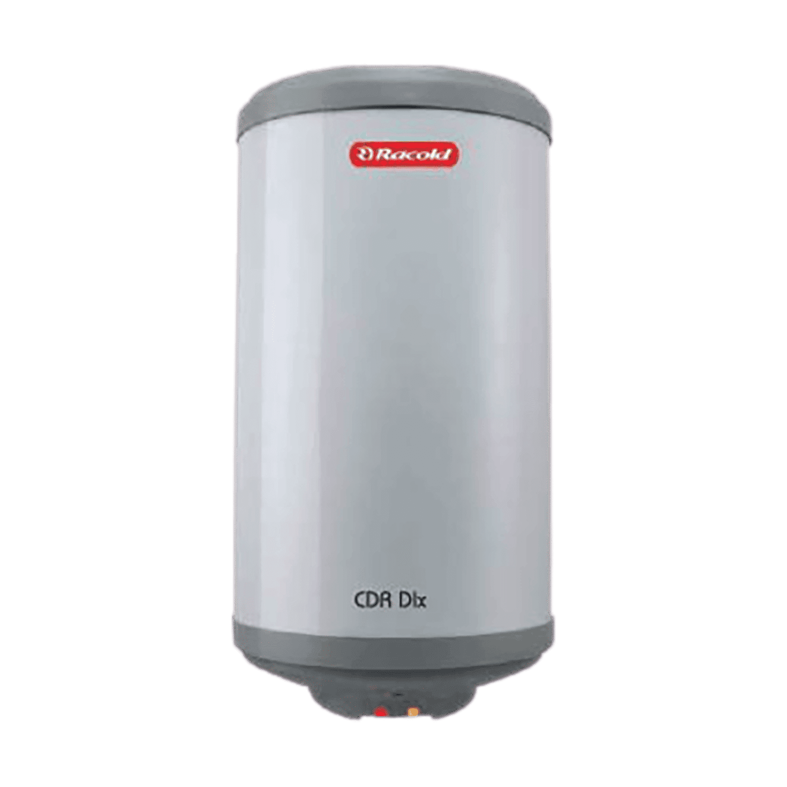 Racold CDR DLX 15 Litres 4 Star Horizontal Storage Geyser With LHS Water Inlet (White & Grey Dome)
