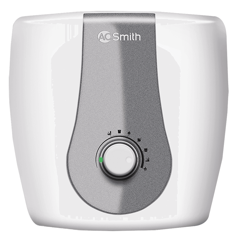 AO Smith Finesse 6 Litres 5 Star Vertical Storage Water Geyser with Glass Coated Incoloy Heating Element (White)
