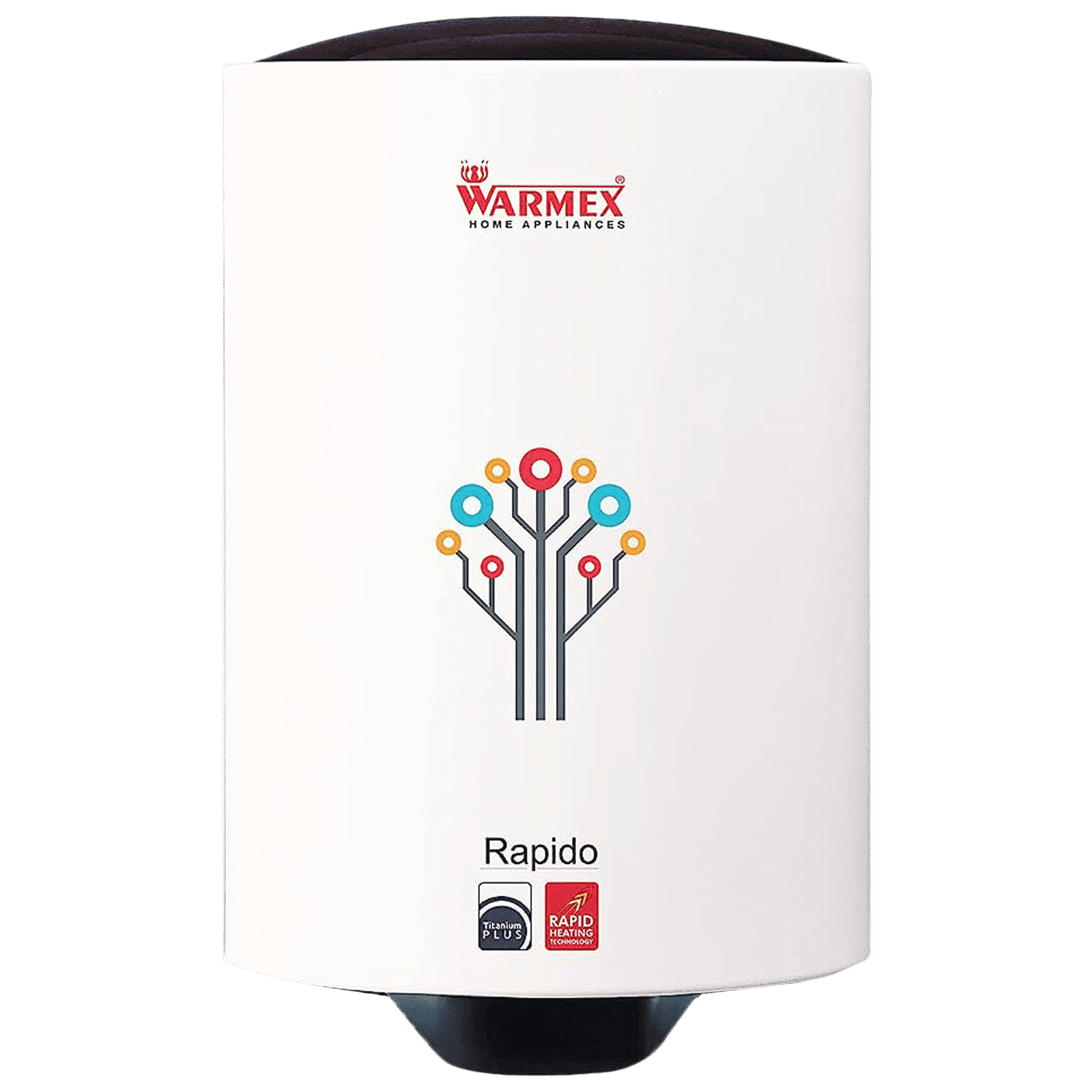 WARMEX Rapido 15 Litres 5 Star Vertical Storage Water Geyser with Over Heat Protection (White)