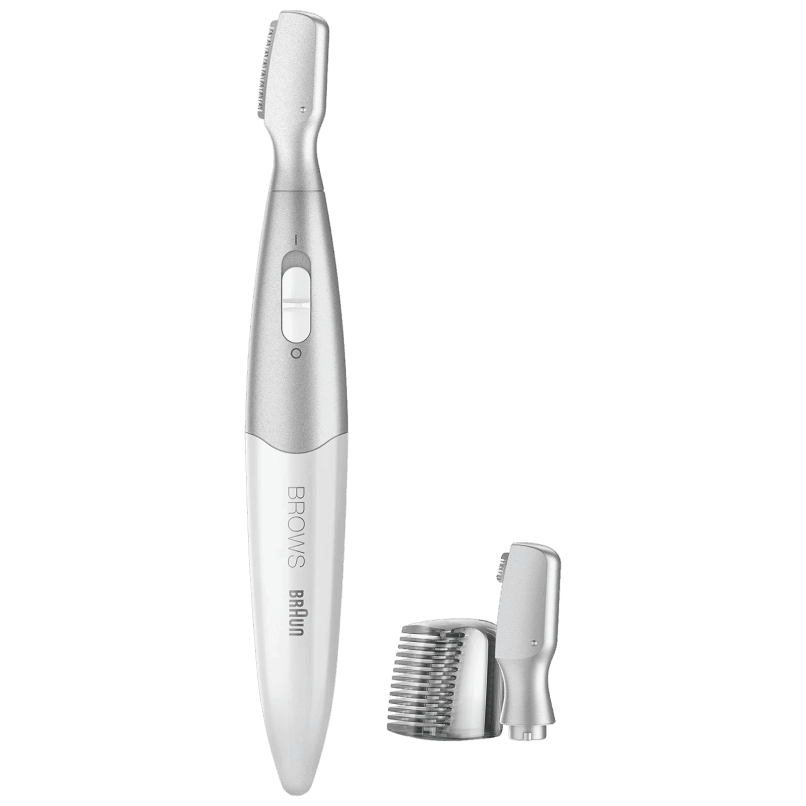 BRAUN FG1106 Cordless Wet & Dry Trimmer for Nose, Ear & Eyebrow with 4 Length Settings for Women (120mins Runtime, Water Resistant, Grey)