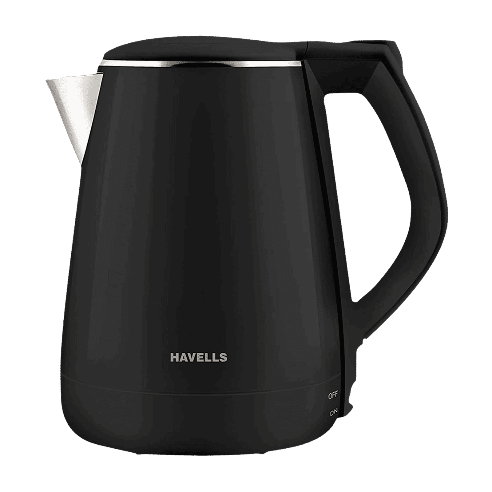 HAVELLS Aqua Plus 1250 Watt 1.2 Litre Electric Kettle with Cool Touch Outer Body (Black)