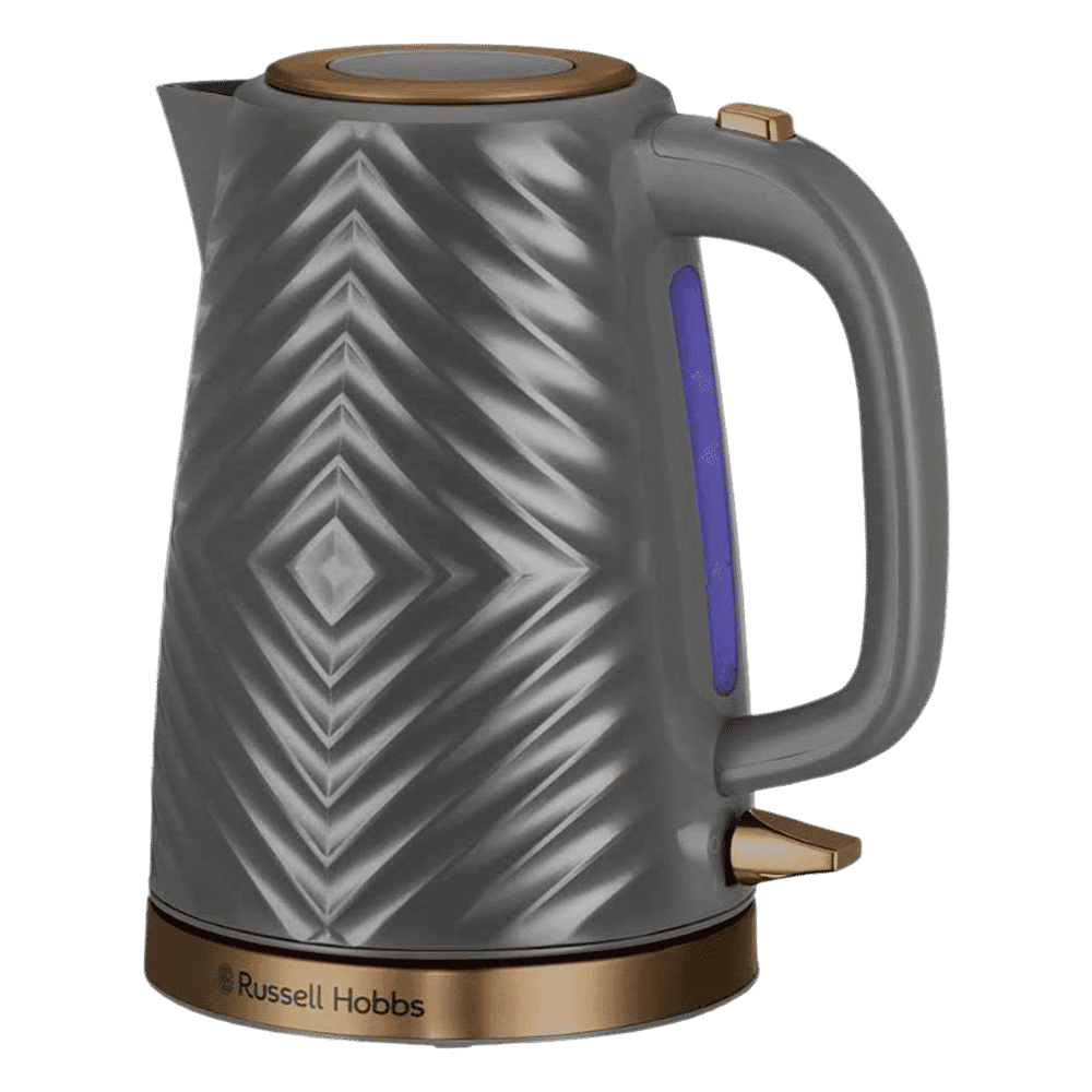 Russell Hobbs Groove 2400 Watt 1.7 Litre Electric Kettle with Perfect Pour Spout (Grey)