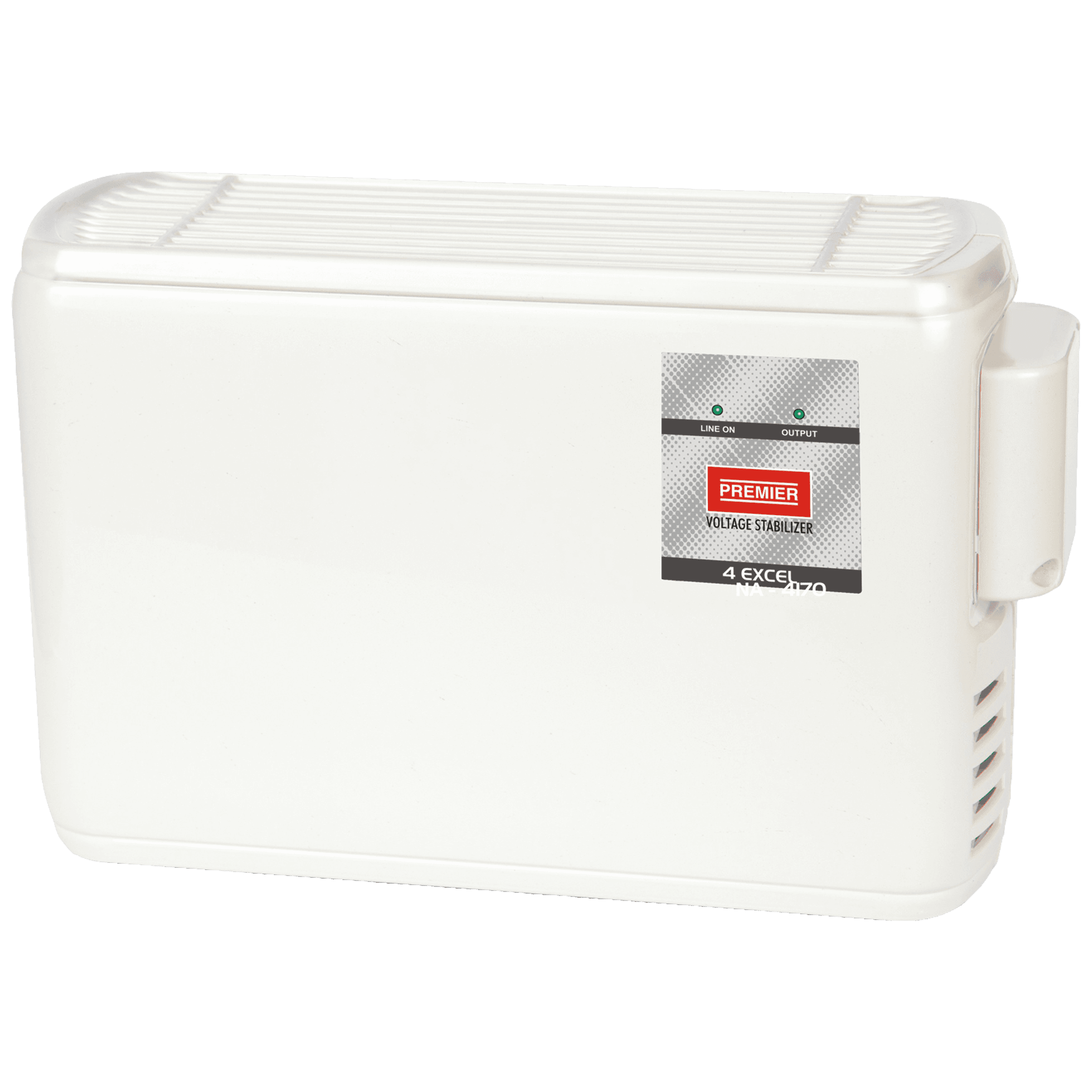 Premier 4KVA Excel Voltage Stabilizer For 1.5T Air Conditioner (185 - 265 V, Digital Display, 169915, White)