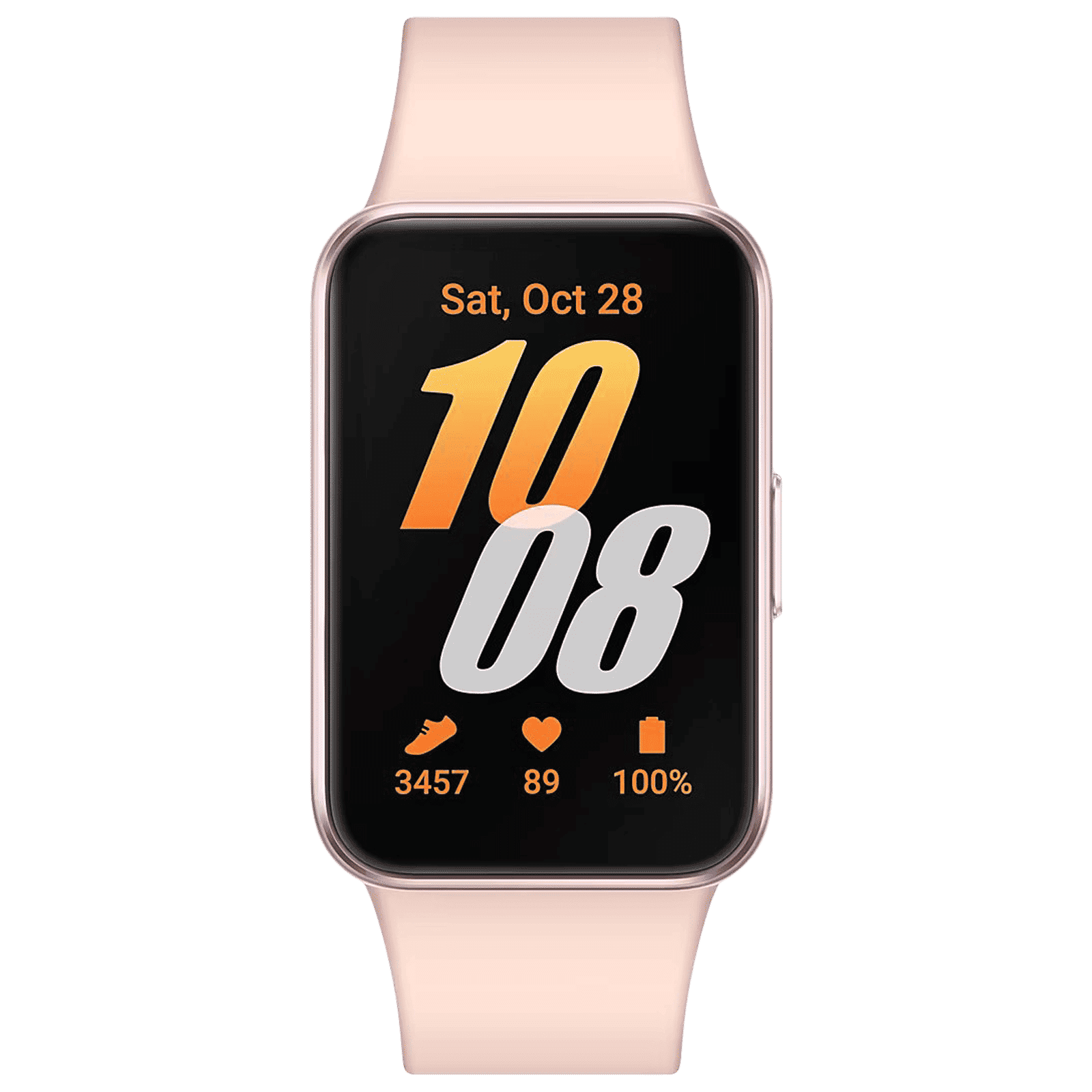 SAMSUNG Galaxy Fit3 Smartwatch with Activity Tracker (40.9mm AMOLED Display, IP68 Water Resistant, Pink Gold Strap)