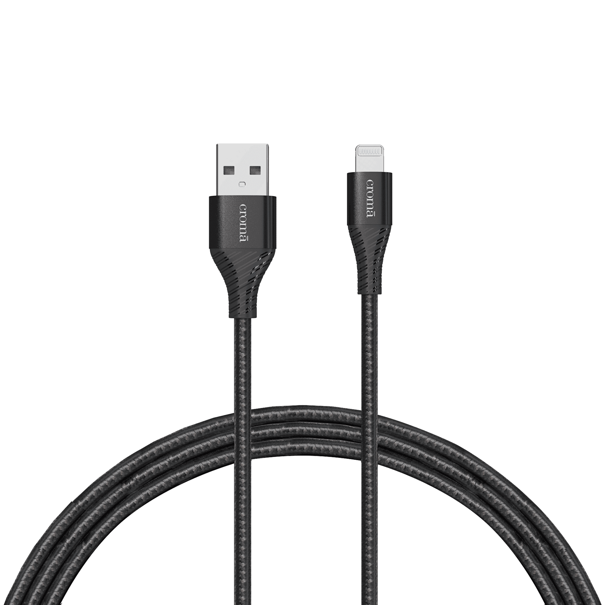 Croma Type A to Lightning 3.9 Feet (1.2M) Cable (Apple Certified, Black)