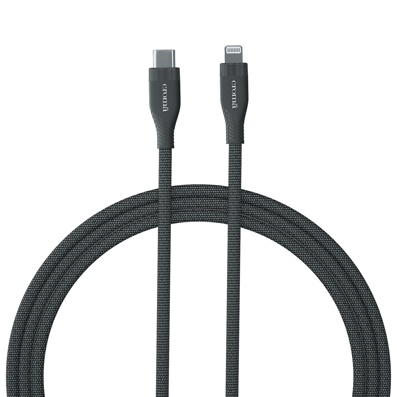 Croma Type C to Lightning 3.9 Feet (1.2M) Cable (Apple Certified, Black)