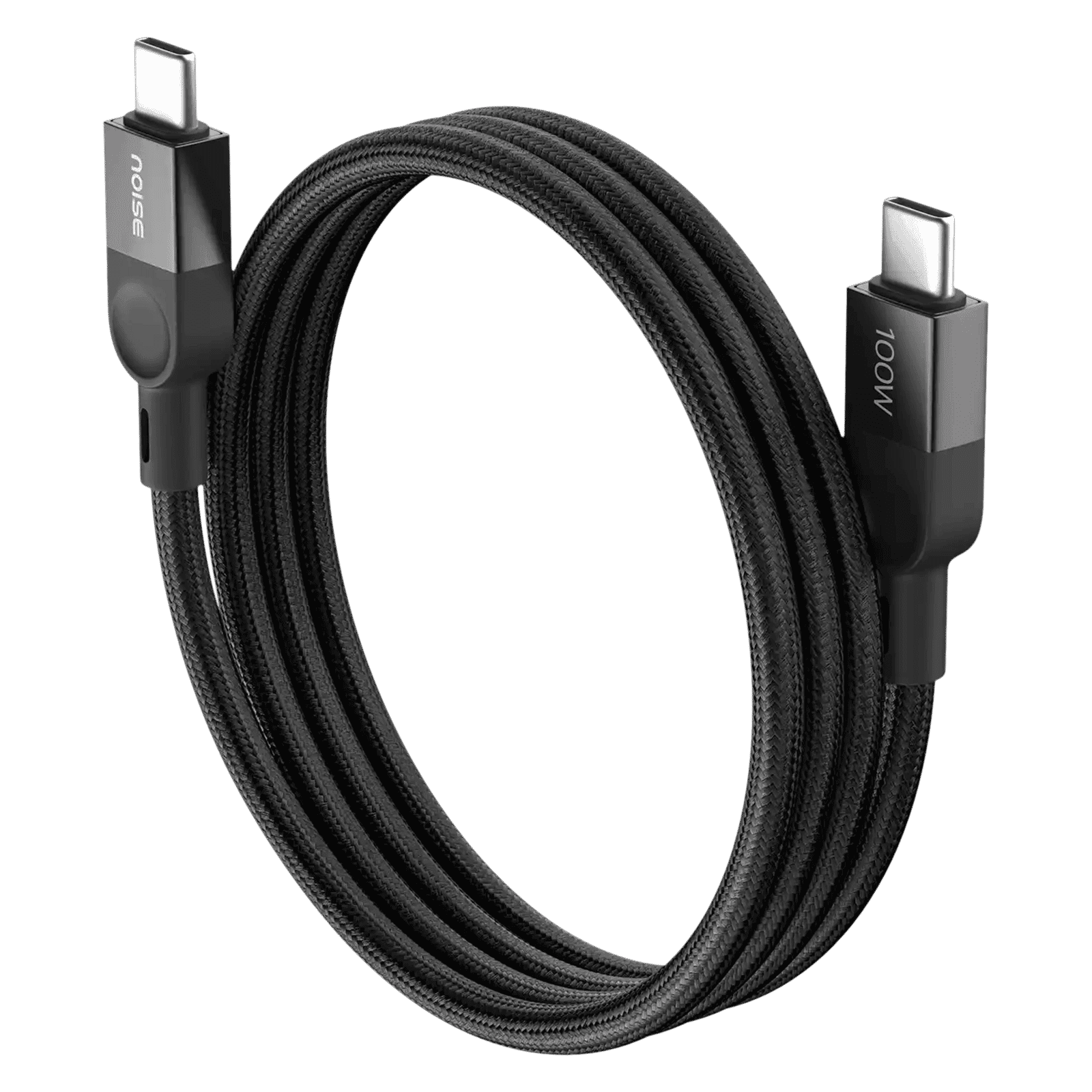 noise Power Type C to Type C 3.2 Feet (1M) Cable (Nylon Braided, Black)