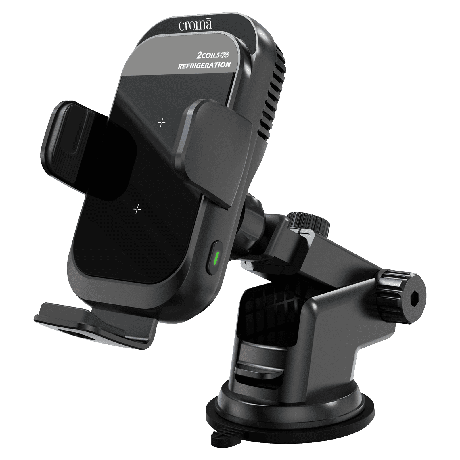 Croma 15 Watts Wireless Car Mobile Charger (FOD Technology, Black)