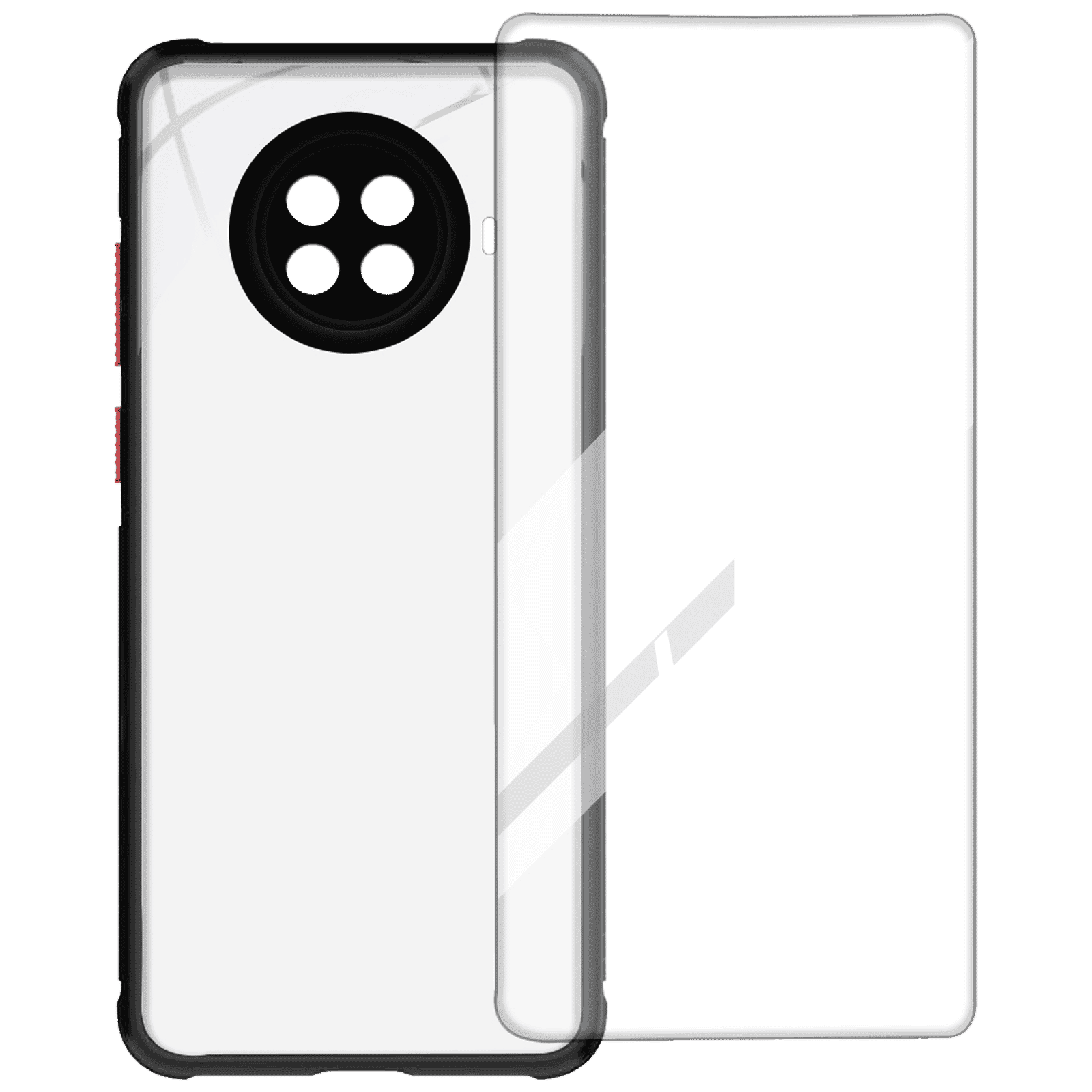 ARROW Hybrid Screen Protector & Polycarbonate Back Cover Combo for Xiaomi Mi 10i (Scratch Protection, Black)