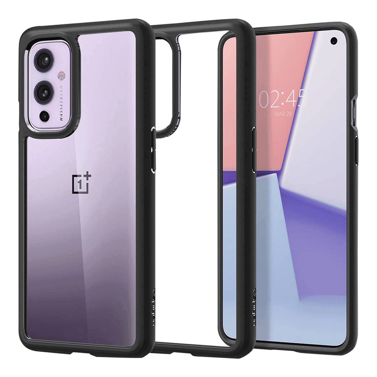 Spigen Ultra Hybrid Hard Polycarbonate & TPU Back Cover for OnePlus 9 5G (Air Cushion Technology, Matte Black)