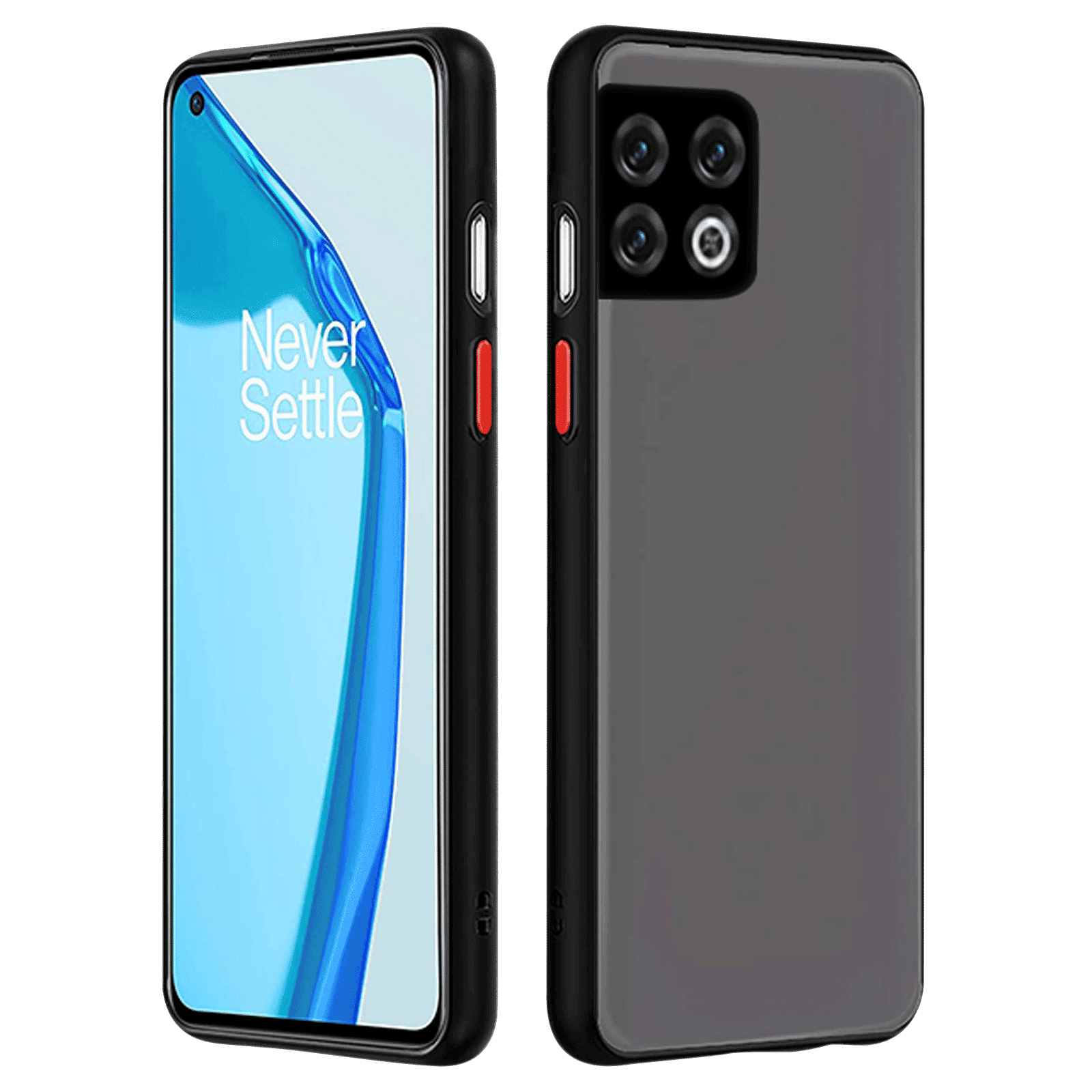 Arrow Duplex Polycarbonate Back Cover for OnePlus 10 Pro (Anti Scratch Design, Black)