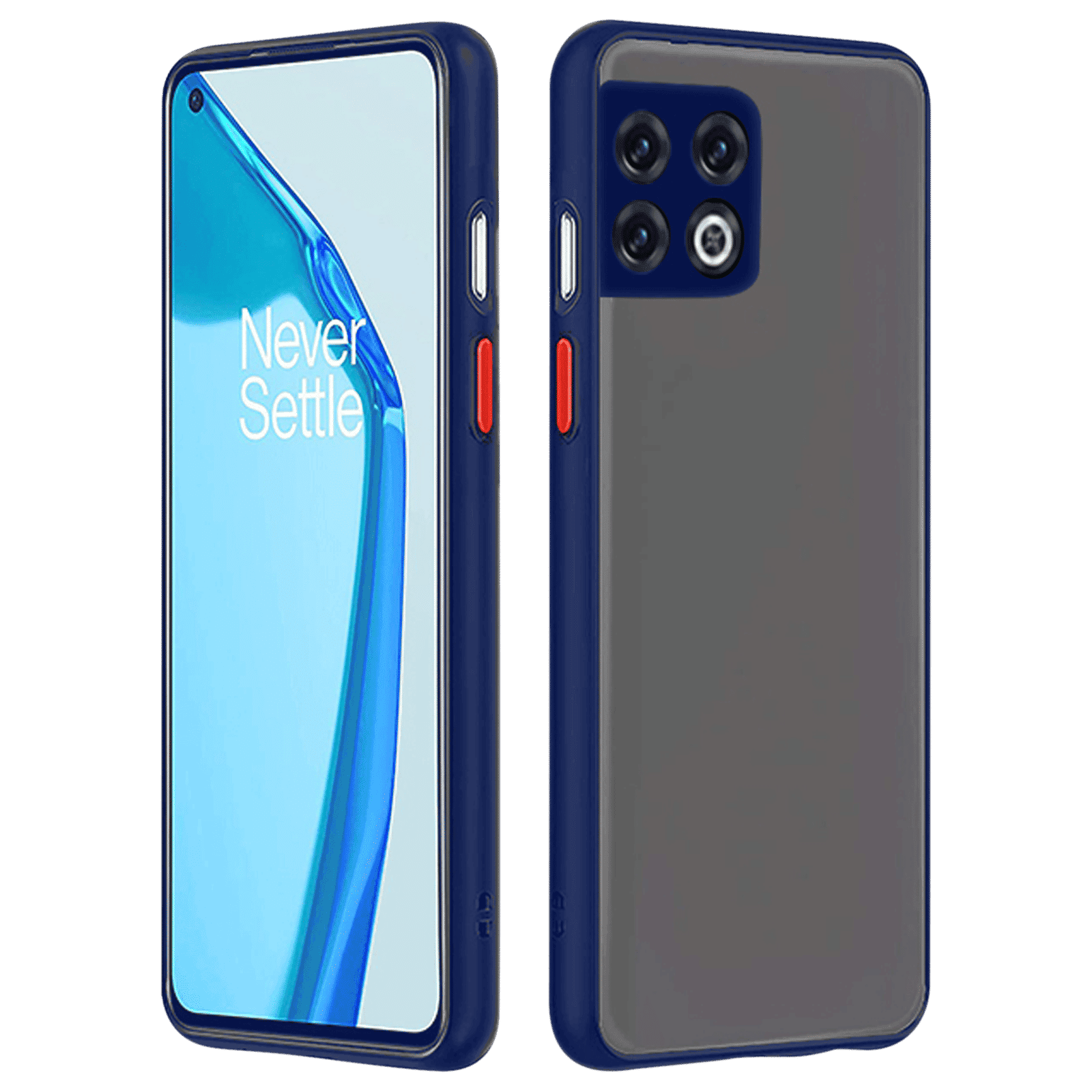 Arrow Duplex Polycarbonate Back Cover for OnePlus 10 Pro (Anti Scratch Design, Blue)