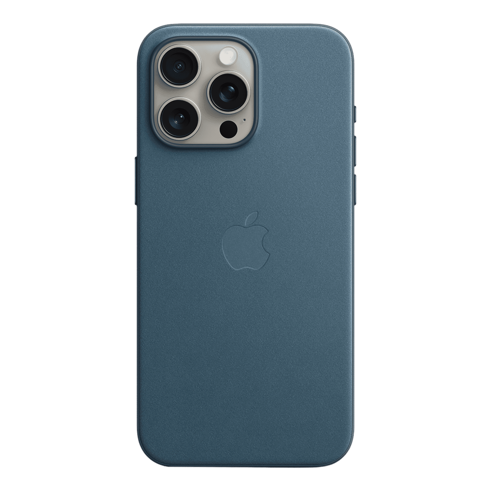 Apple Soft FineWoven Back Cover for Apple iPhone 15 Pro Max (MagSafe Charging Support, Pacific Blue)