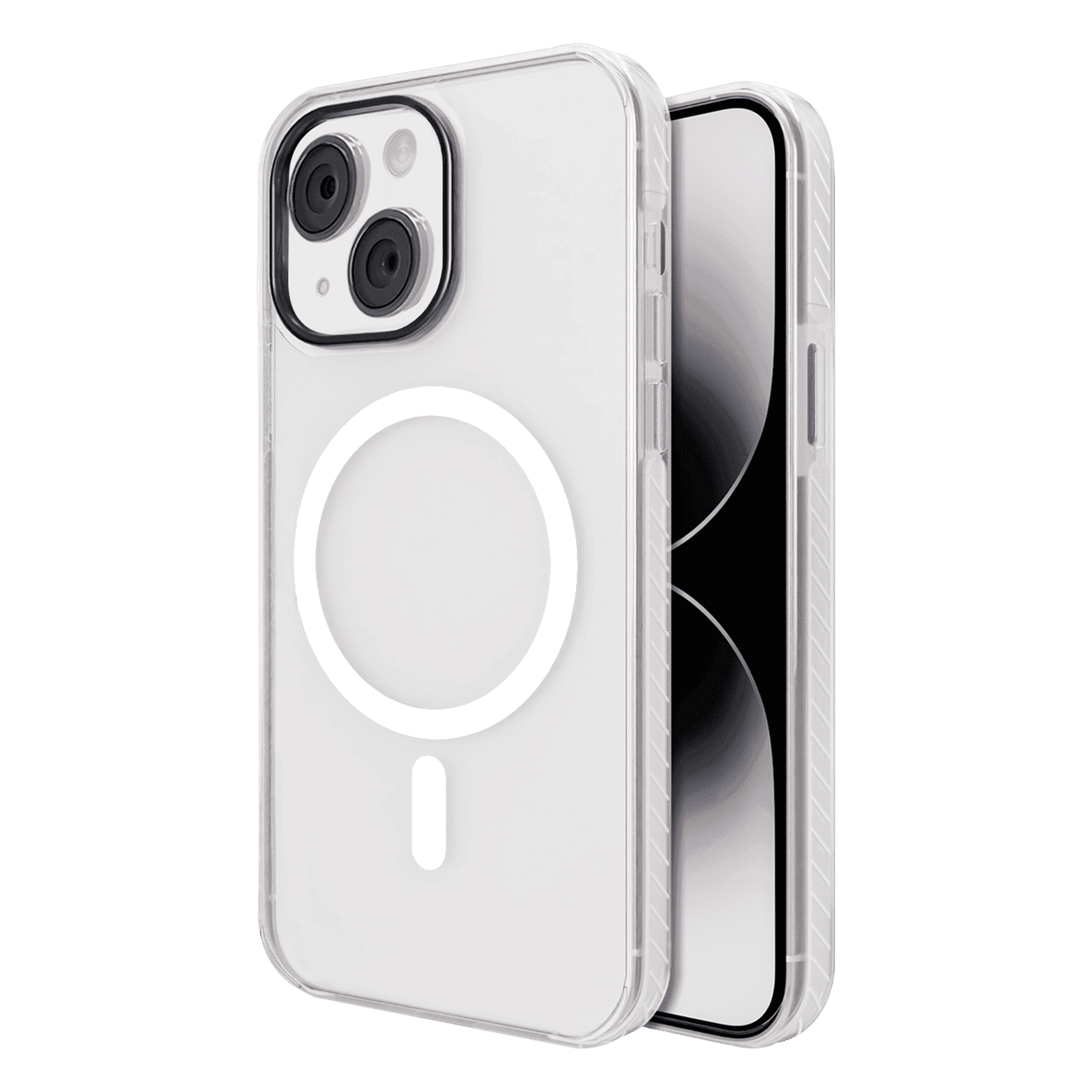 GRIPP Combat TPU & Polycarbonate Back Cover for Apple iPhone 15 Plus (MagSafe Compatible, Clear)