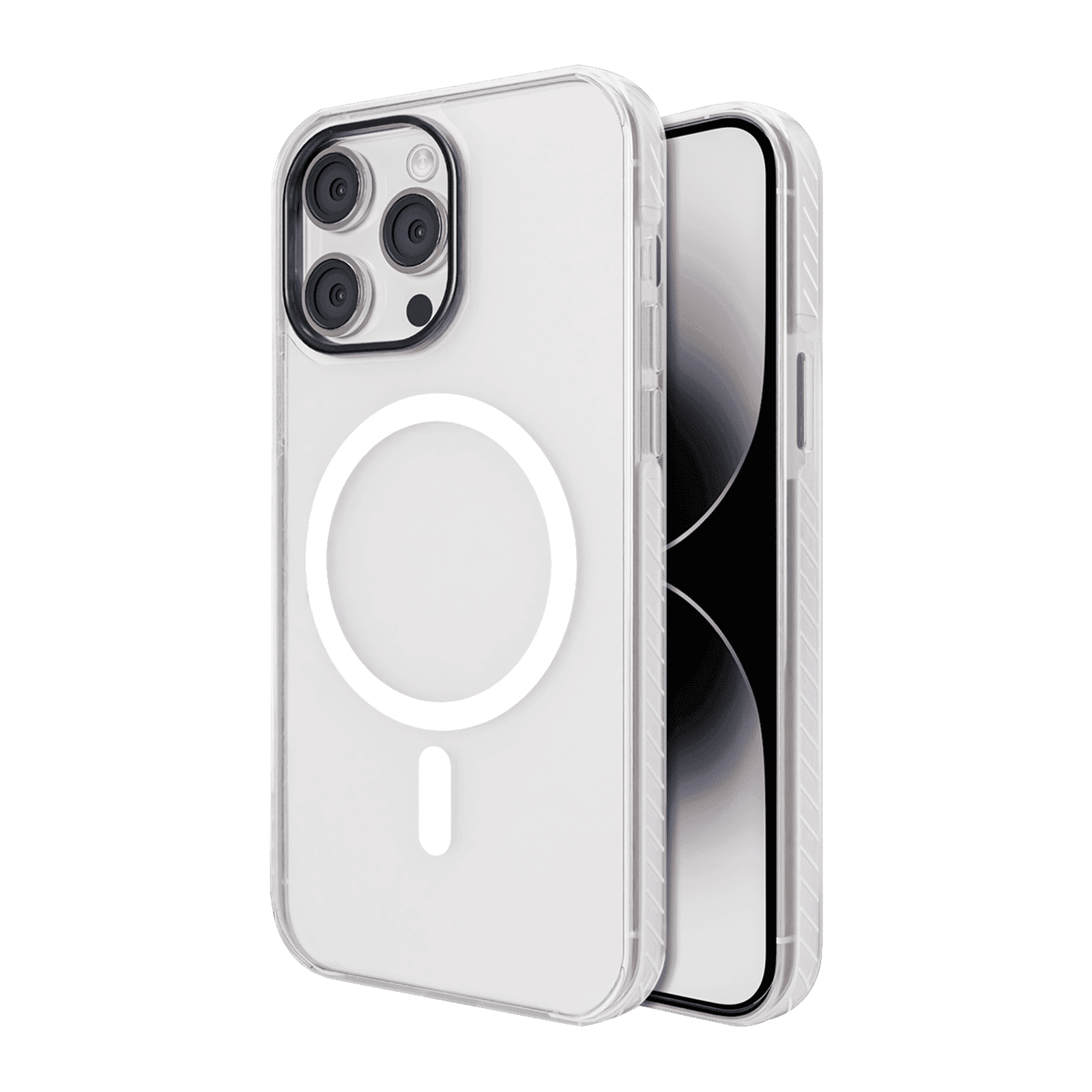 GRIPP Combat TPU & Polycarbonate Back Cover for Apple iPhone 15 Pro (MagSafe Compatible, Clear)