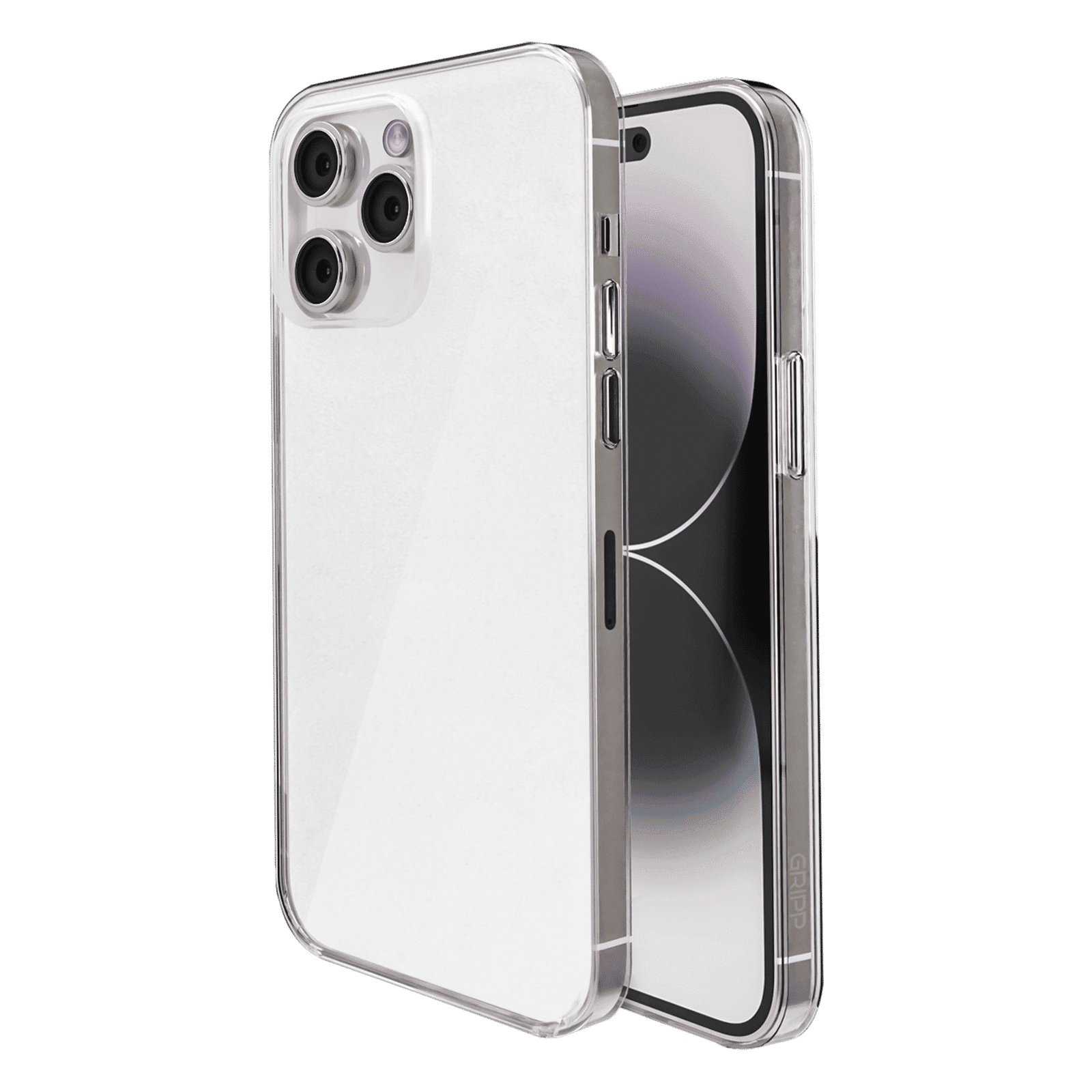 GRIPP Ice Frost Hard TPU & Polycarbonate Back Cover for Apple iPhone 15 Pro Max (Anti Bacterial Technology, Clear)