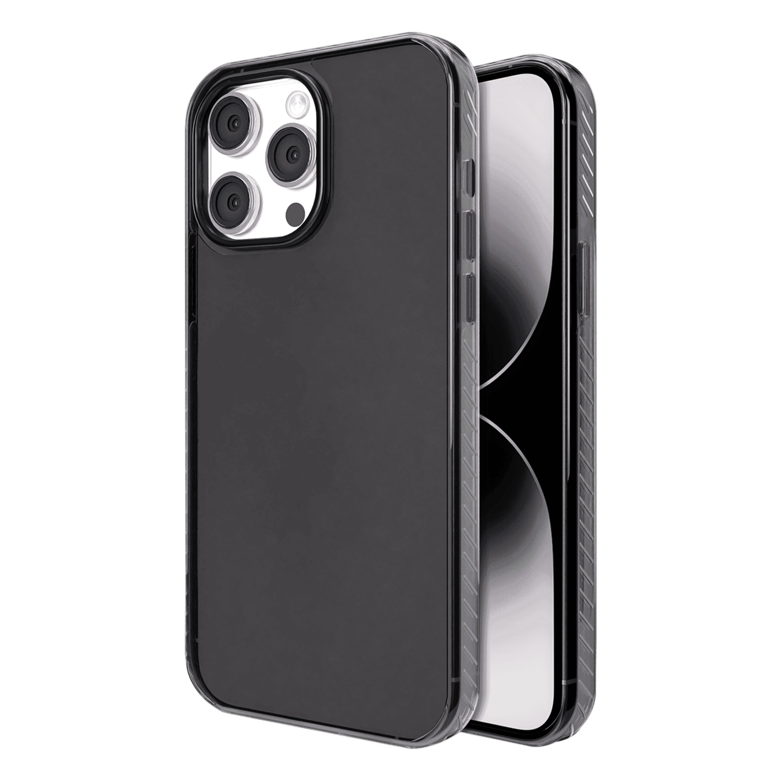 GRIPP Combat Hard TPU & Polycarbonate Back Cover for Apple iPhone 15 Pro Max (Anti Bacterial Technology, Smoke)