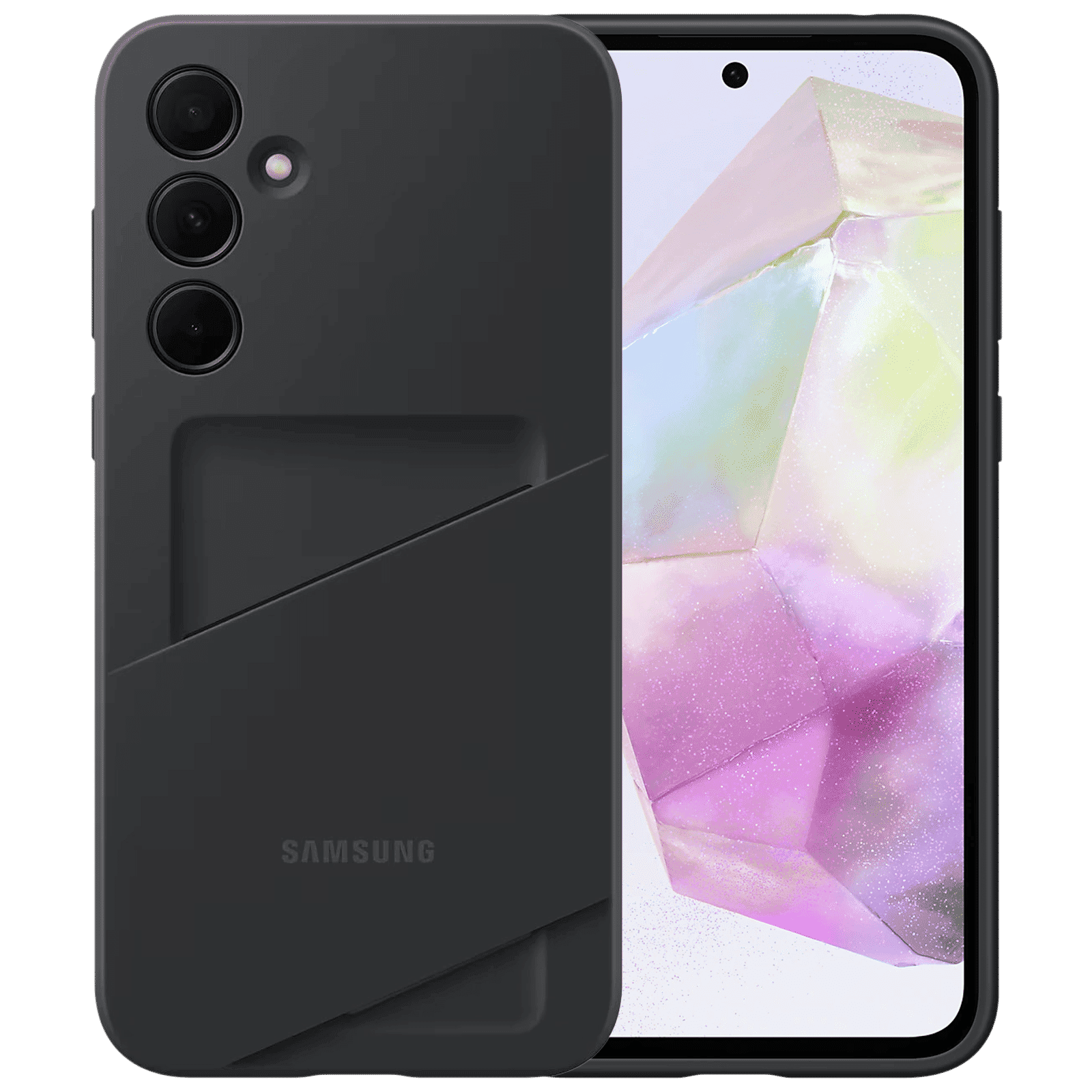 SAMSUNG TPU Back Cover for SAMSUNG Galaxy A35 5G (Card Slot, Black)