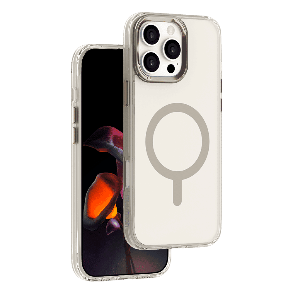 Muvtech Plyo SNAP Series TPU & Polycarbonate Back Cover for Apple iPhone 16 Pro Max (Wireless Charging Compatible, Titanium)