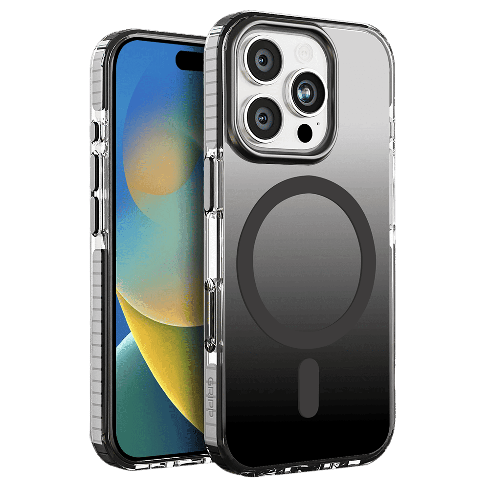 GRIPP Dusk TPU & Polycarbonate Back Cover for Apple iPhone 16 Pro (MagSafe Compatible, Black)